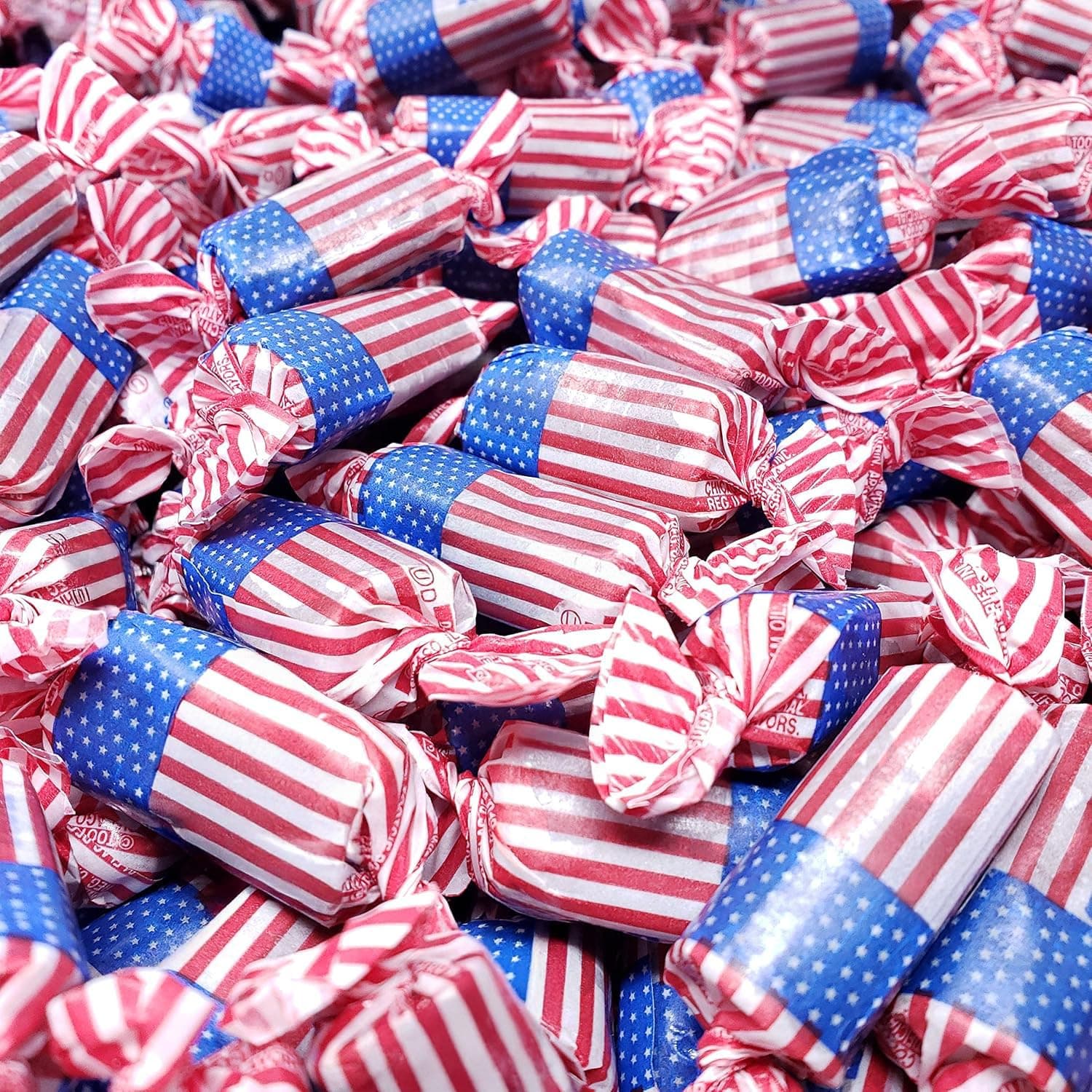 Candy Retailer - Flag Tootsie Rolls - Patriotic Candy - Perfect For Labor Day - Red White and Blue Candy - 2 Pounds