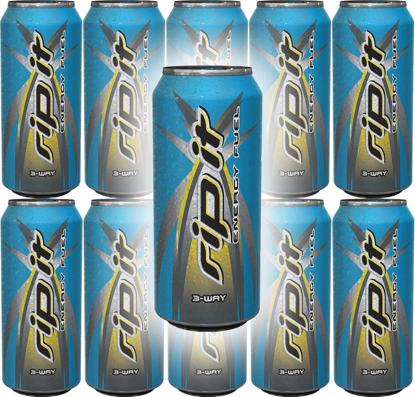 Rip It Energy 3 Way 16 Fl Oz, (Pack of 10, Total of 160 Oz)