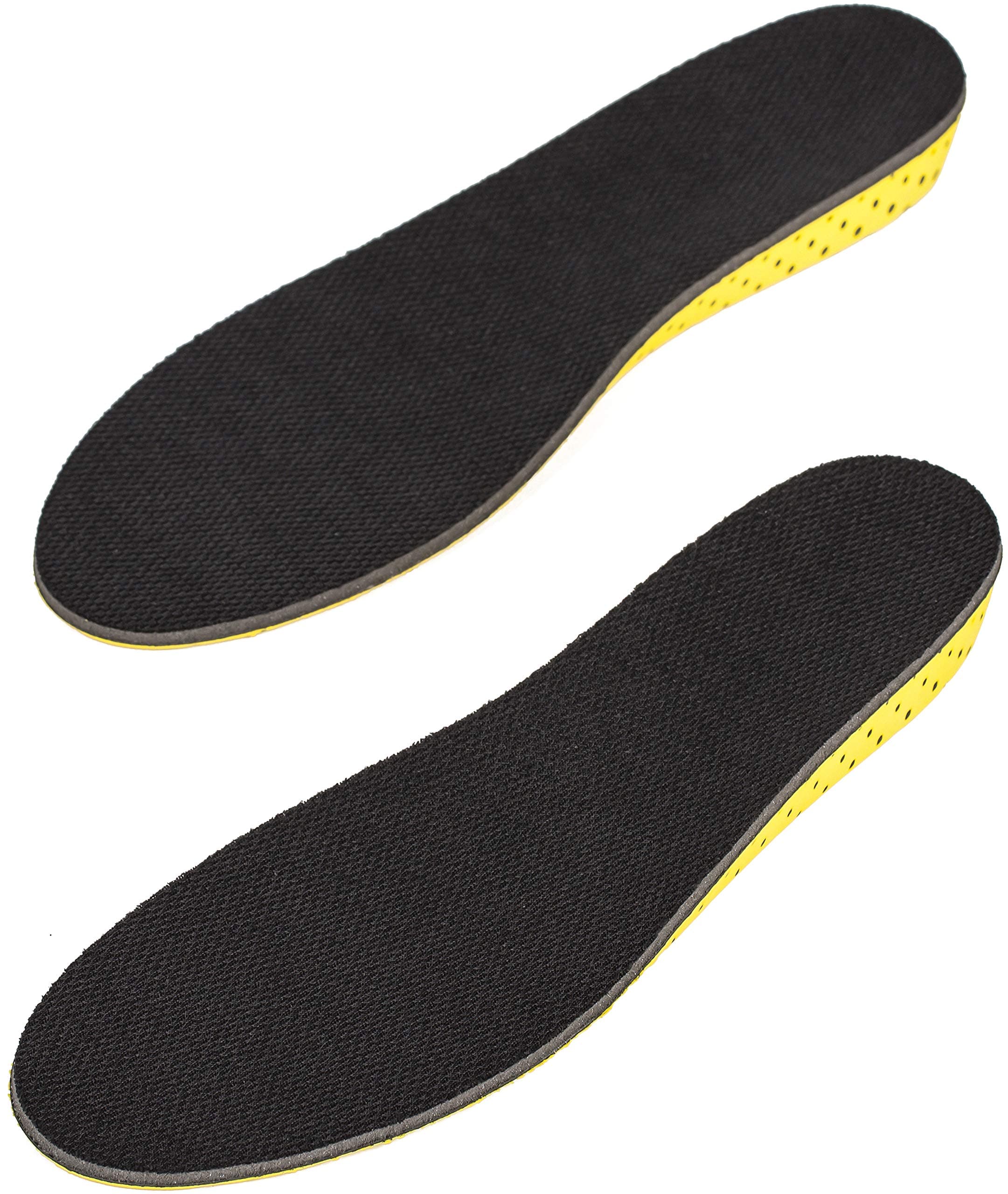 Height Increase Insole - Elevator Shoe Conversion - 1 Inches Taller (Black) Invisible Increased Heel Lifting Inserts Shoe Lifts Shoe Pads (Large US 8-13 Men or US 10-15 Women)