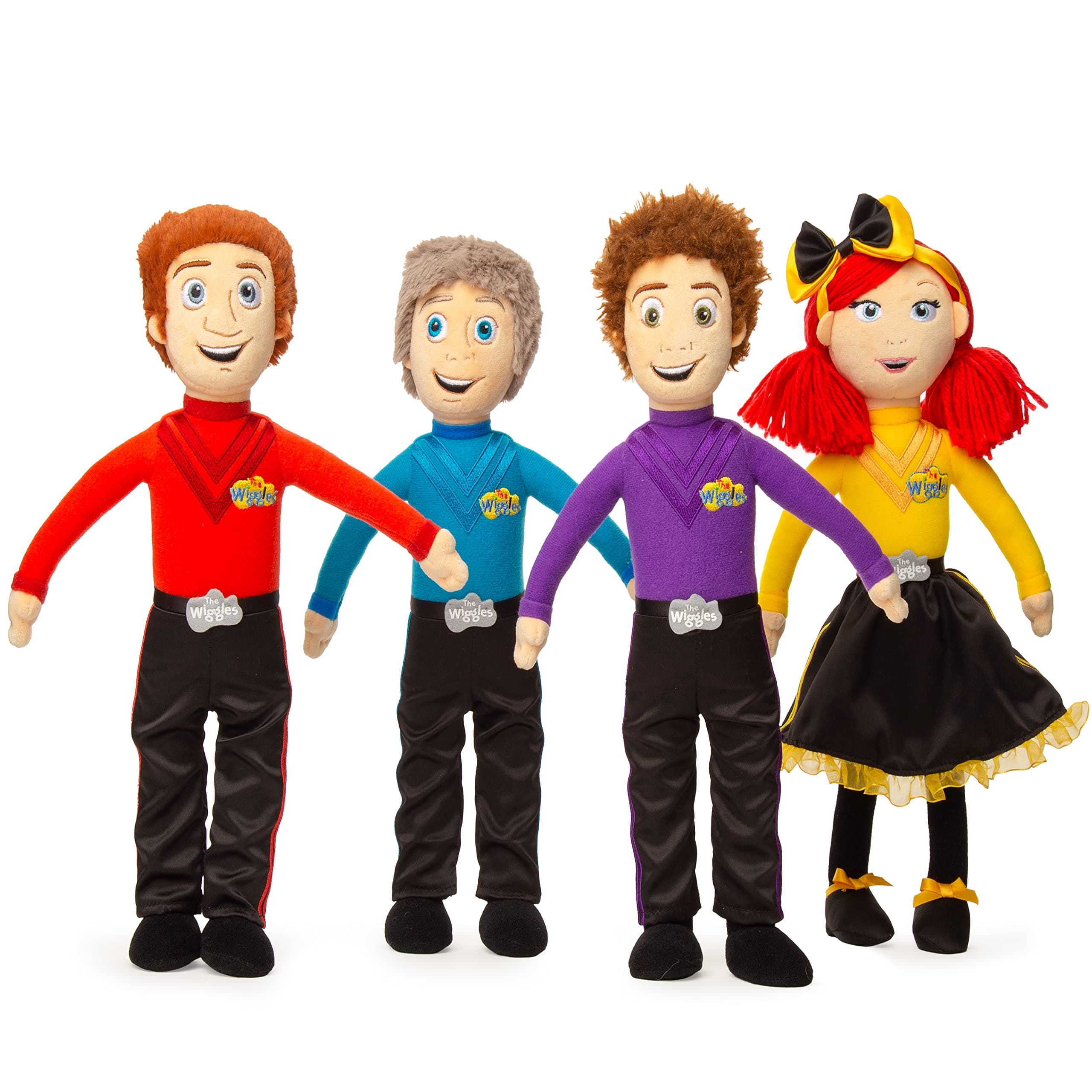 Mighty Mojo The Wiggles Variety Plush Doll Pack -Simon, Anthony, Emma & Lachy - Each Doll Measures 14 Inches for Boys and Girls - Wiggles Fans - Officially Licensed Wiggles Toy