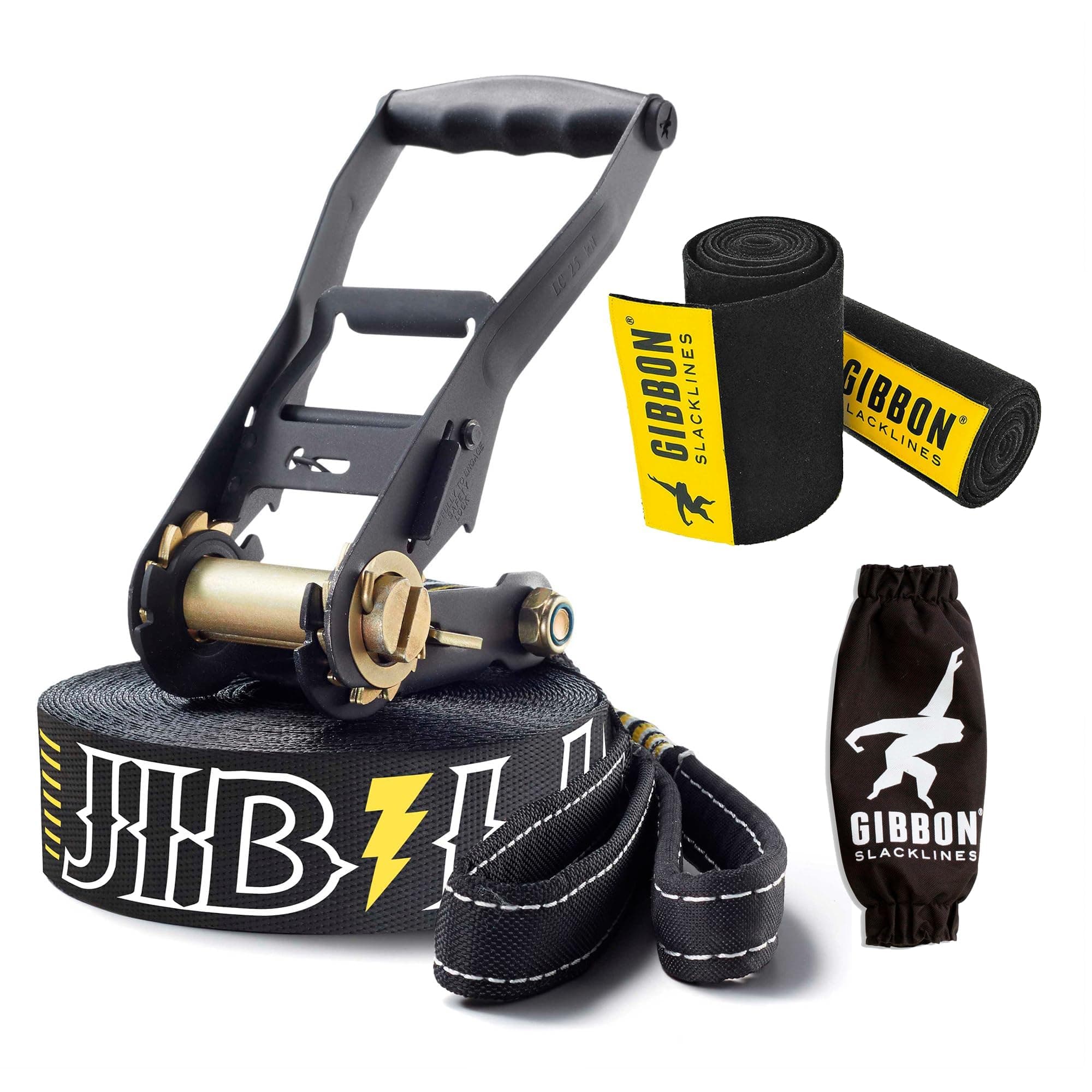 GIBBON JibLine Slackline with TreeWear - Jumpline & Trickline - #1 Choice of Trickliners and Competition - Quality Reliable Bounce for Kids and Adults