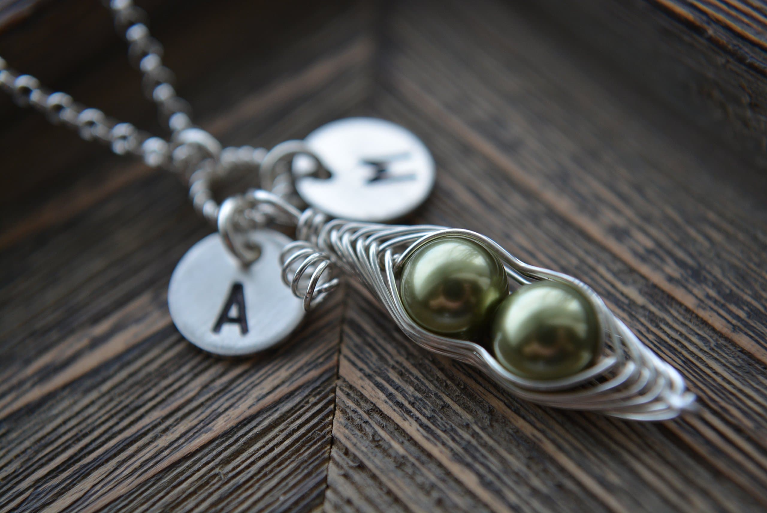 2,3 or 4 Peas in a Pod Necklace in Sterling Silver • BFF Jewelry • Mother • Wife • BFF Jewelry • Best Friends • Sister • Twin Gift