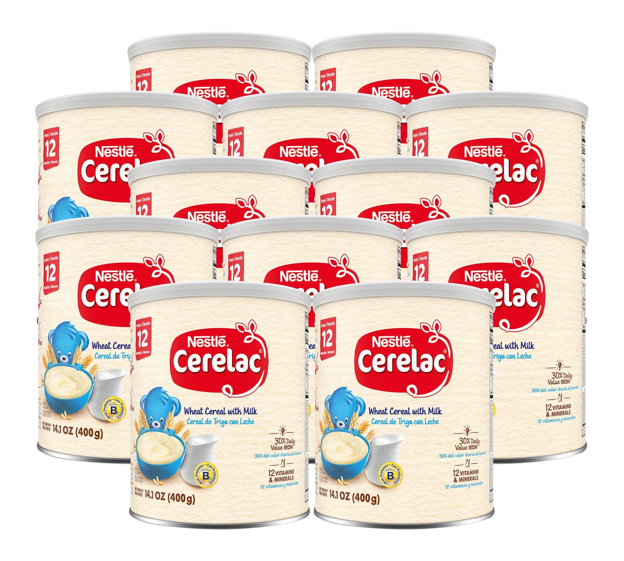 Nestle Nestum Infant Cereal Wheat and Milk, 14.1 Ounce (Pack of 12)
