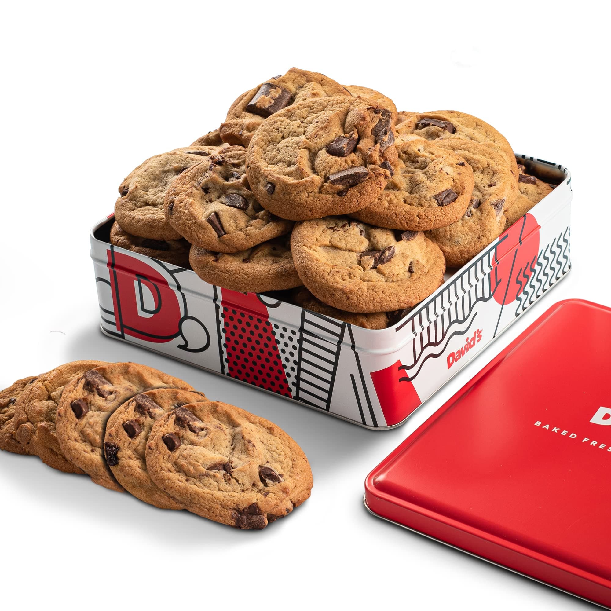 David's Cookies 1lb Chocolate Chunks Fresh Baked Cookies - Delectable & Premium Ingredients - No Added Preservatives Cookie Gift Basket