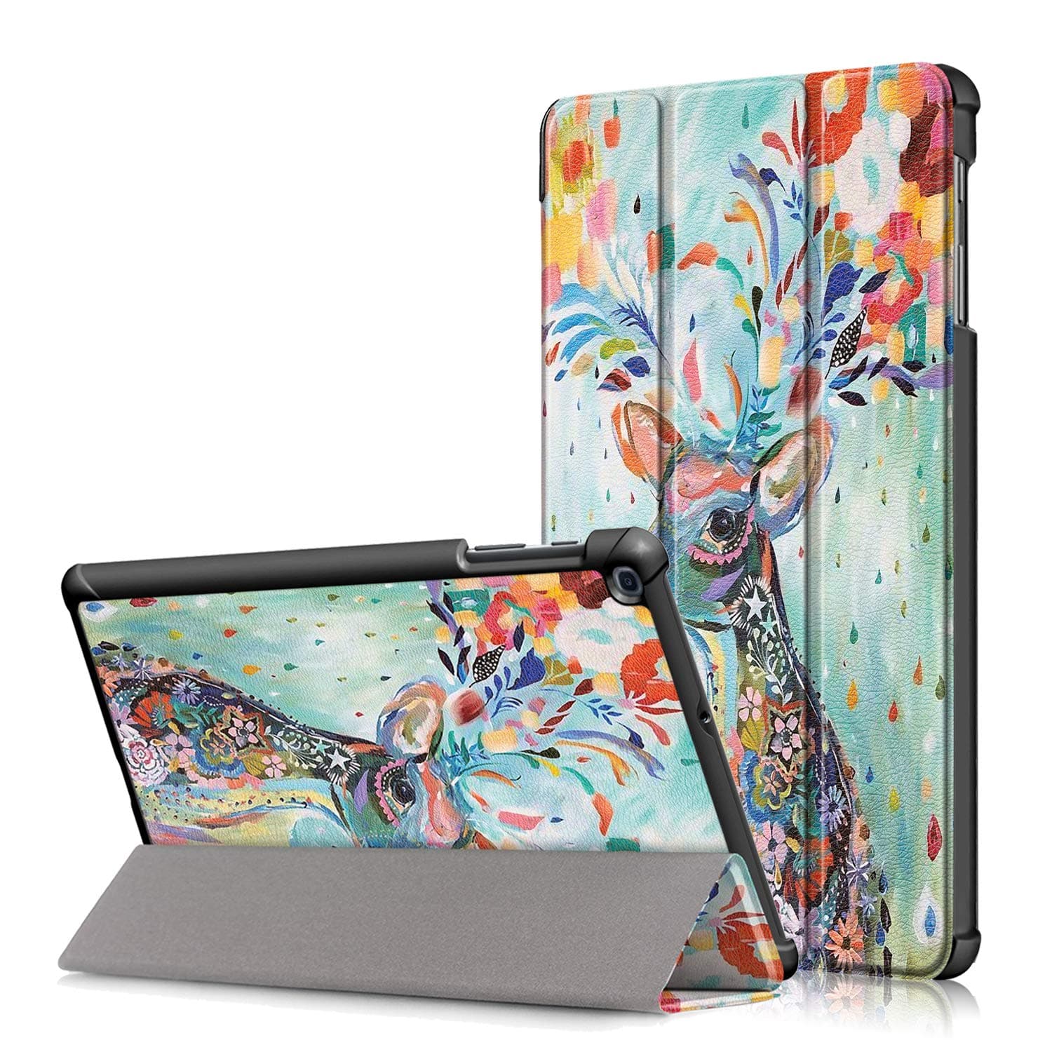 Xuanbeier Ultra Slim Case Compatible with Samsung Galaxy TAB A 10.1 SM - T510 T515, Standing cover for Galaxy Tab A 10.1 2019 Version,Deer