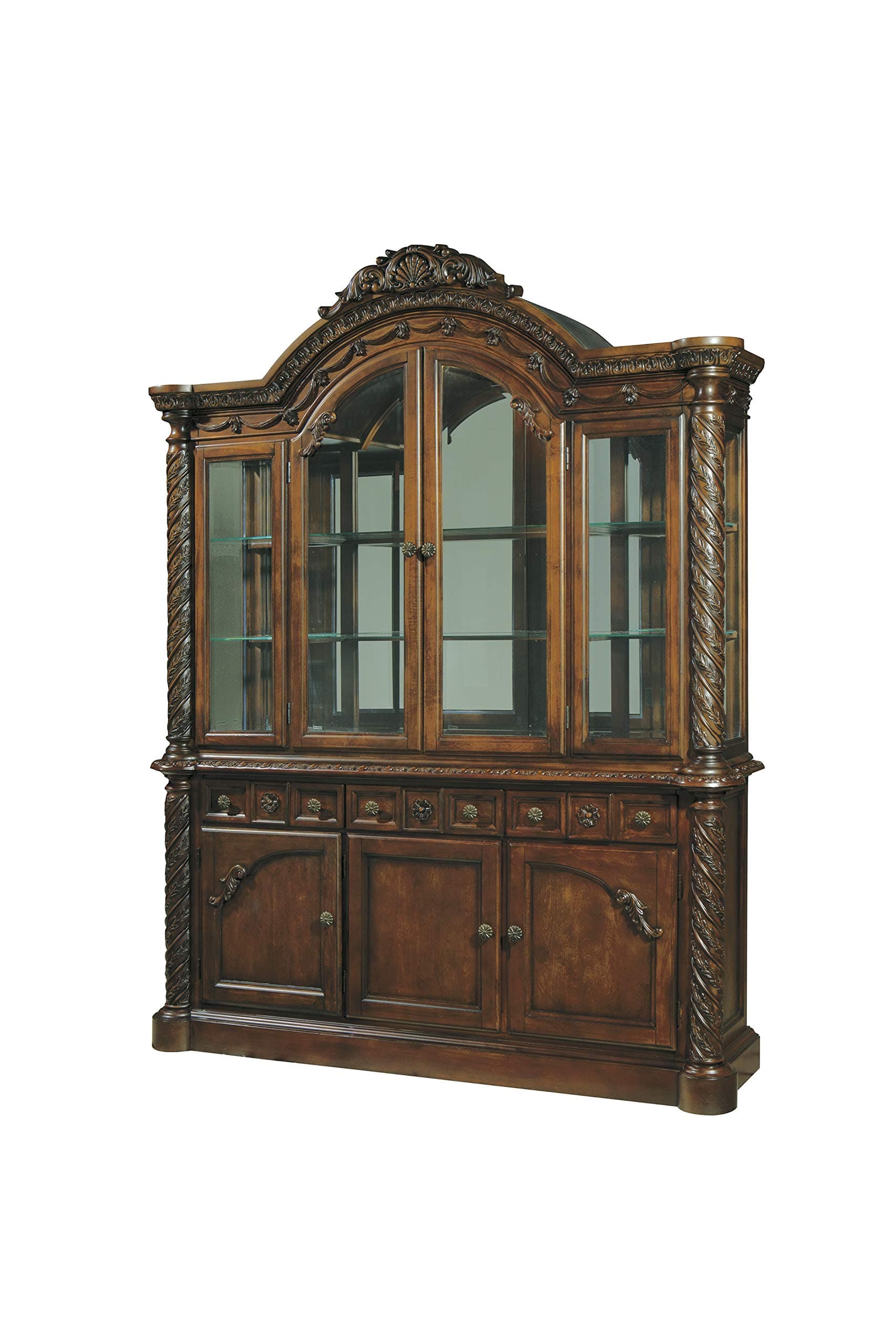 Signature Design by Ashley North Shore Dining Room China, Dark Brown