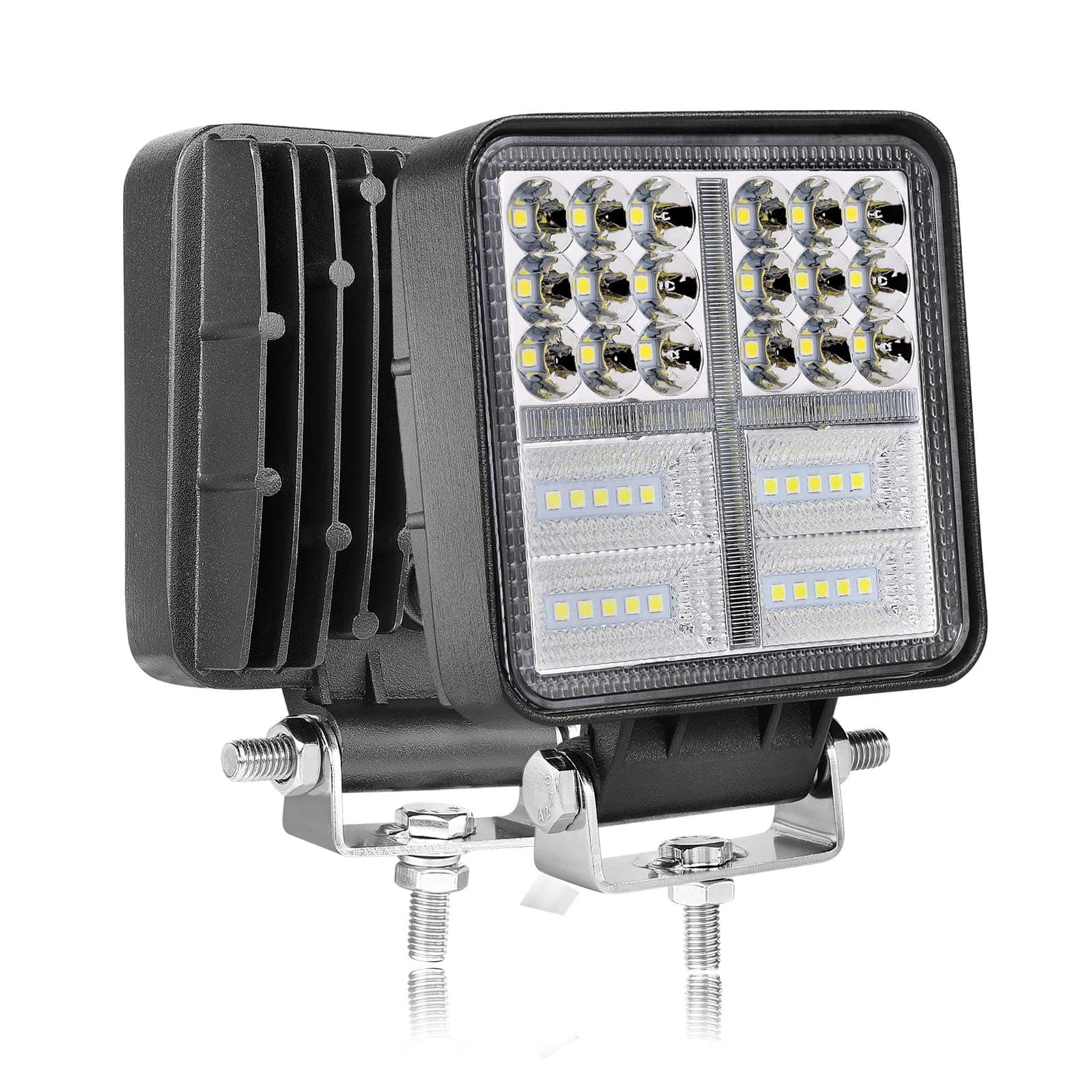 LED Pods, OFFROADTOWN 4inch 184W LED Work Light Tractor Light with Daytime Running Light Square LED Work Light Off Road Driving Light Bar for Truck Pickup ATV UTV SUV