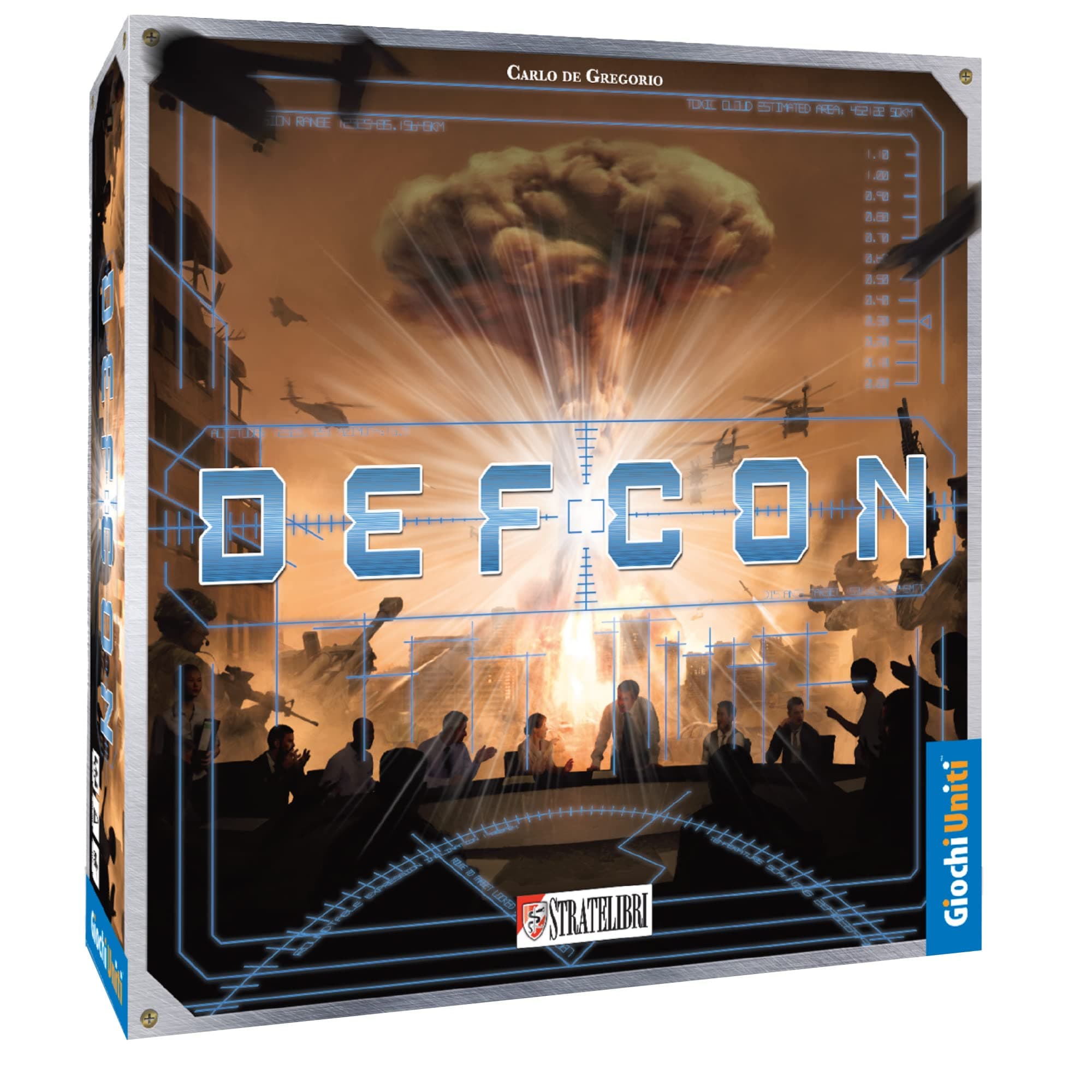Giochi Uniti Defcon Board Game | Tactical Strategy Game | Dsytopian Area Control Game | Entry Level Wargame for Kids and Adults | Ages 10+ | 2-4 Players | Average Playtime 60 Minutes | Giochi Uniti