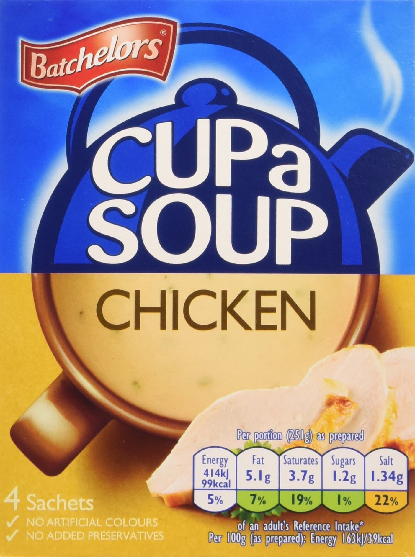 Batchelors Cup a Soup Chicken 4 Sachets 81 g (Pack of 9)