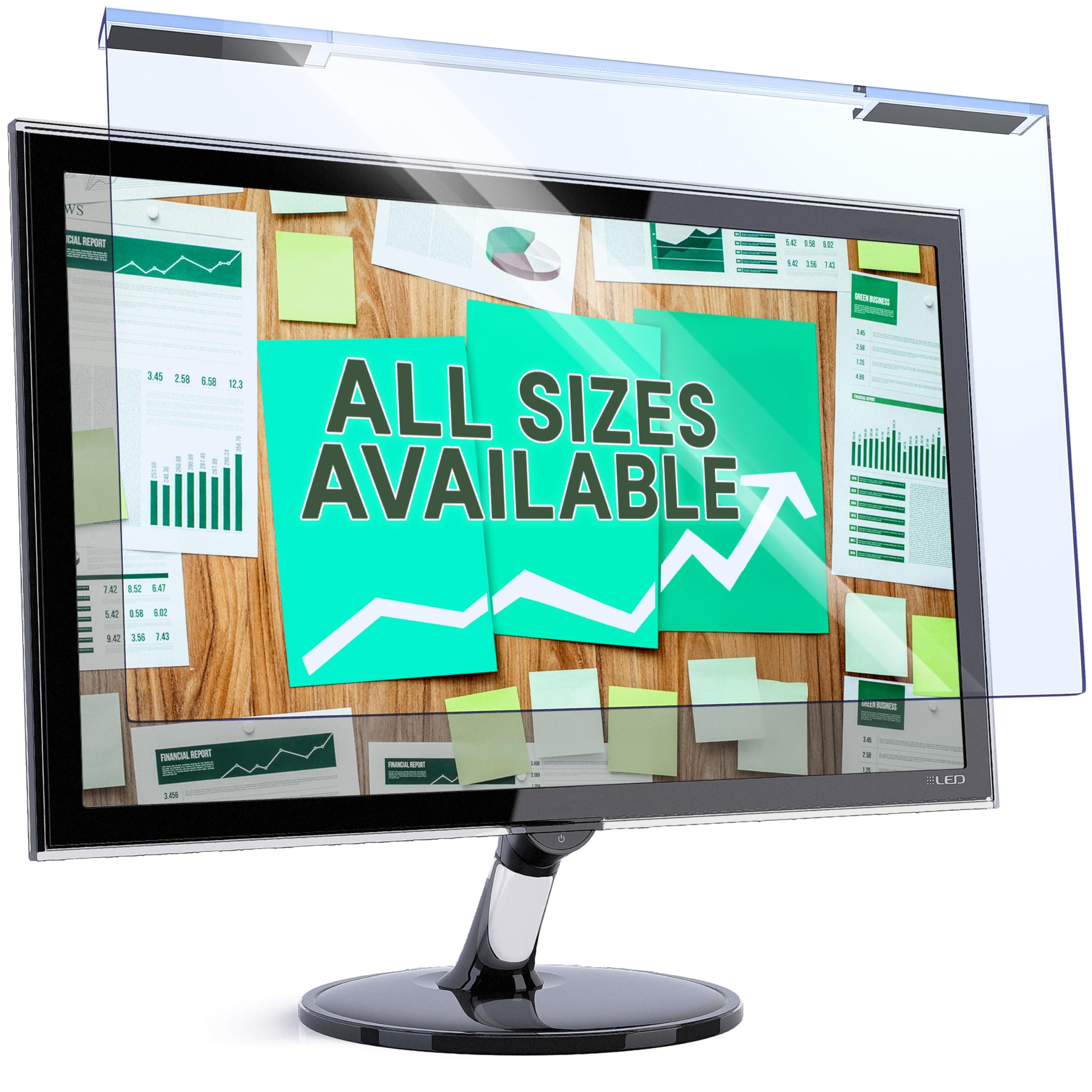 VINTEZ Blue Light Screen Protector for 20, 21.5, 21.6, 22 Inch Computer Monitor and Laptop – Anti-UV Blue Light Blocking Film for Desktop PC, Eye Protection Filter, 19.3" x 12.5", 1 Pack