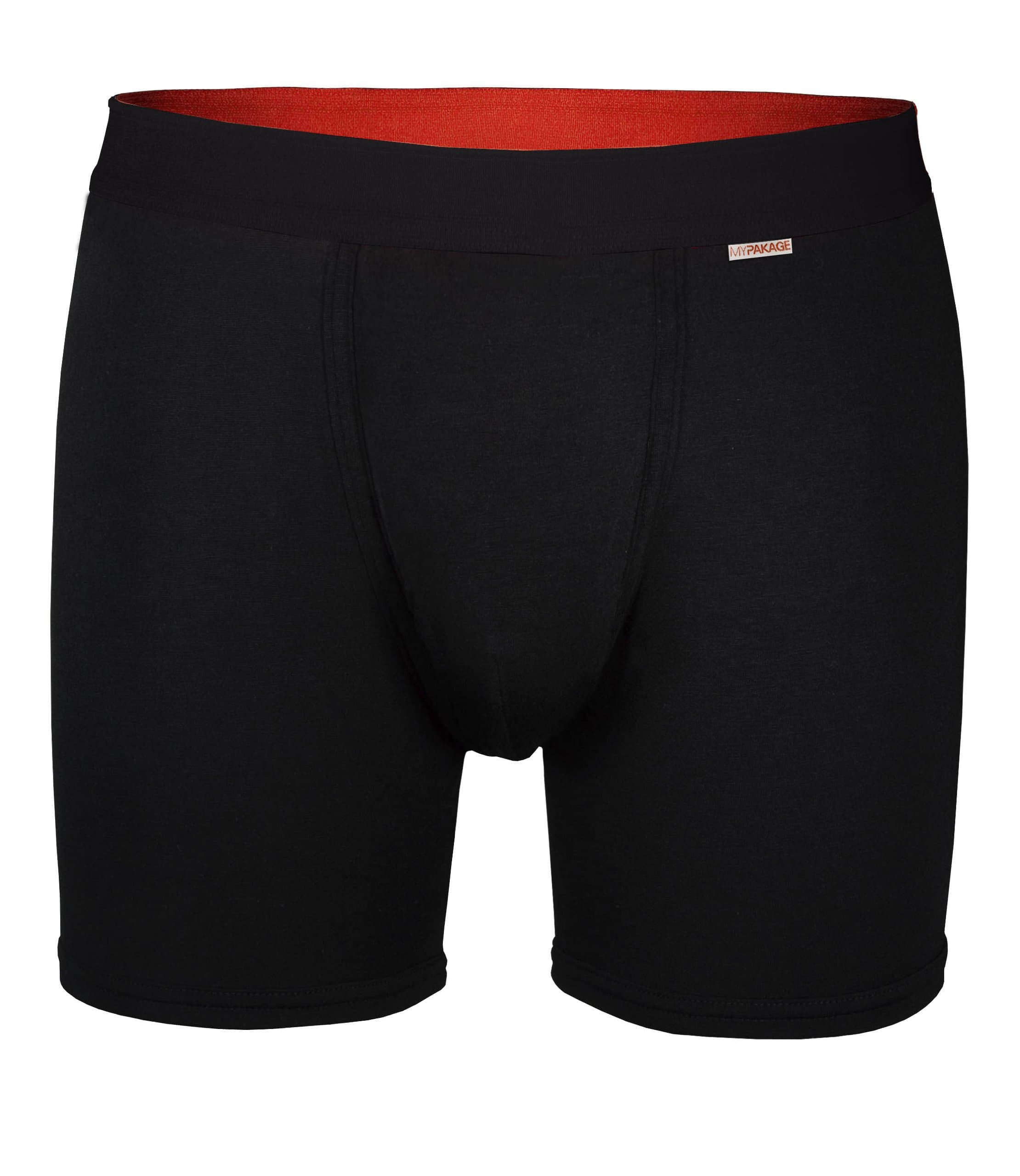 MyPakage Men's Weekday Boxer Brief (Black Black Red, X-Large (38-40) )