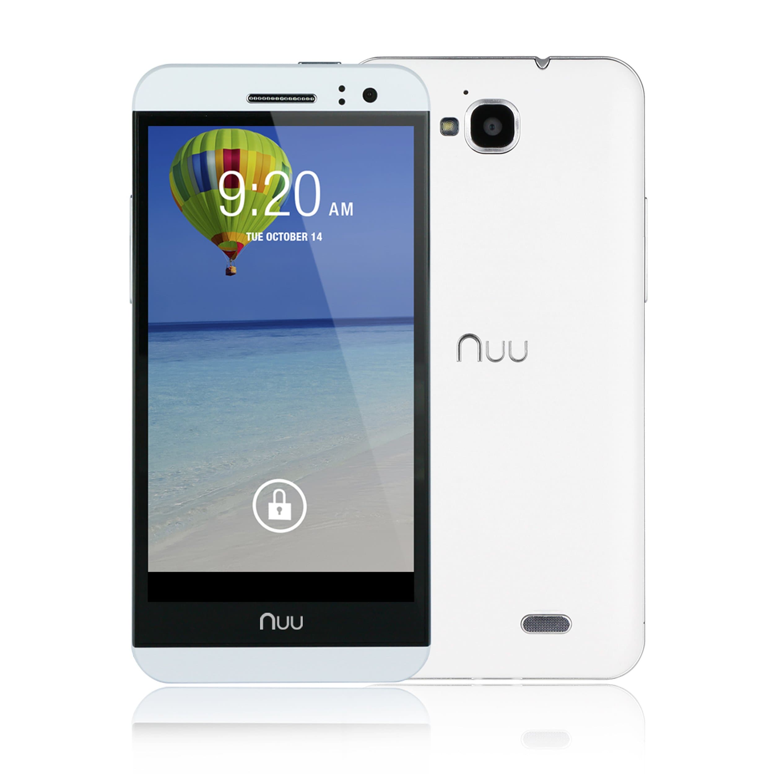 NUU Unlocked Mobile NU3S 4.7" HD 4G HSPA+ Smartphone with 2-Year Ltd Warranty, White