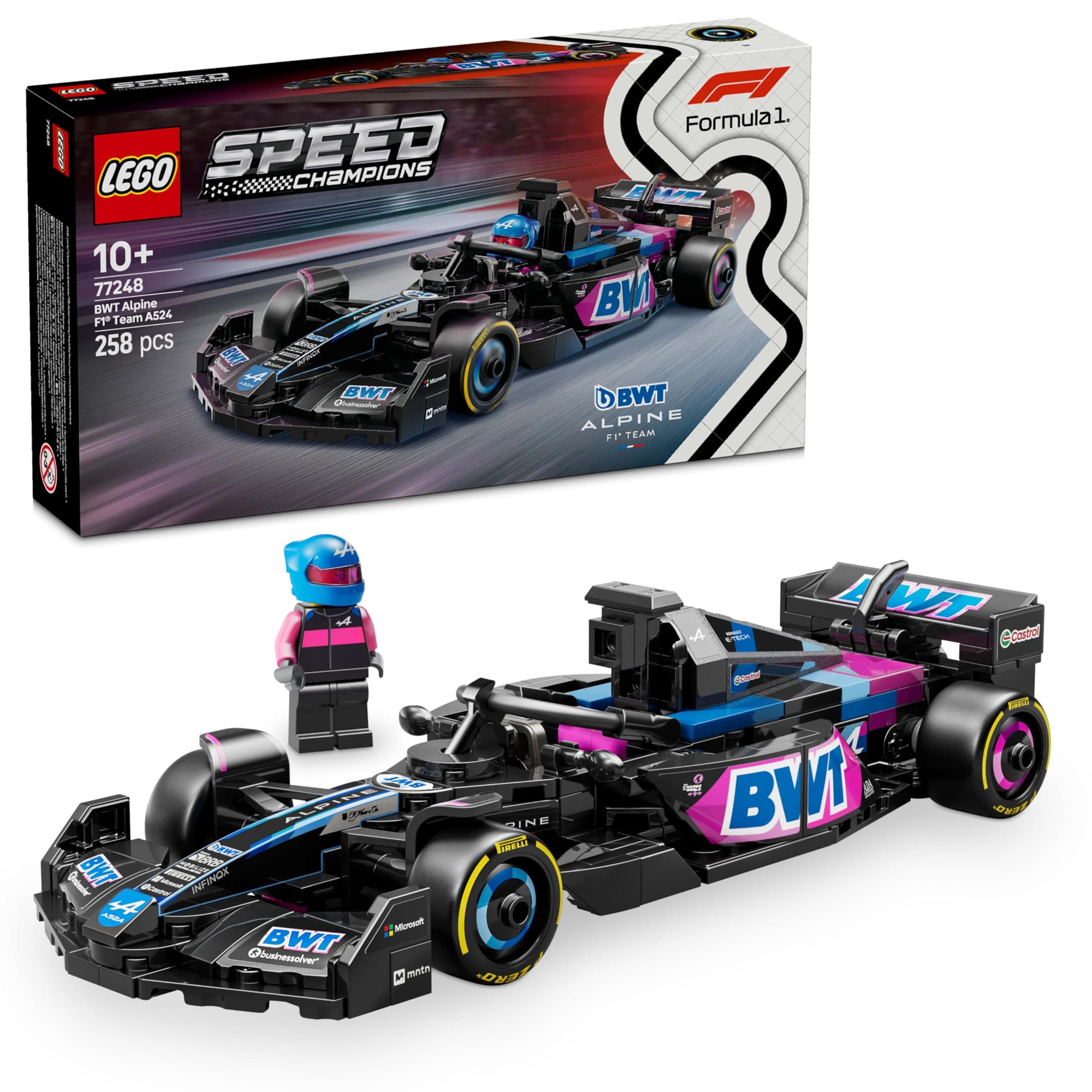 - Speed Champions BWT Alpine F1 Team A524 Race Car Toy Vehicle 77248 Building Blocks Toys for 10+ Gift for Boys and Girls