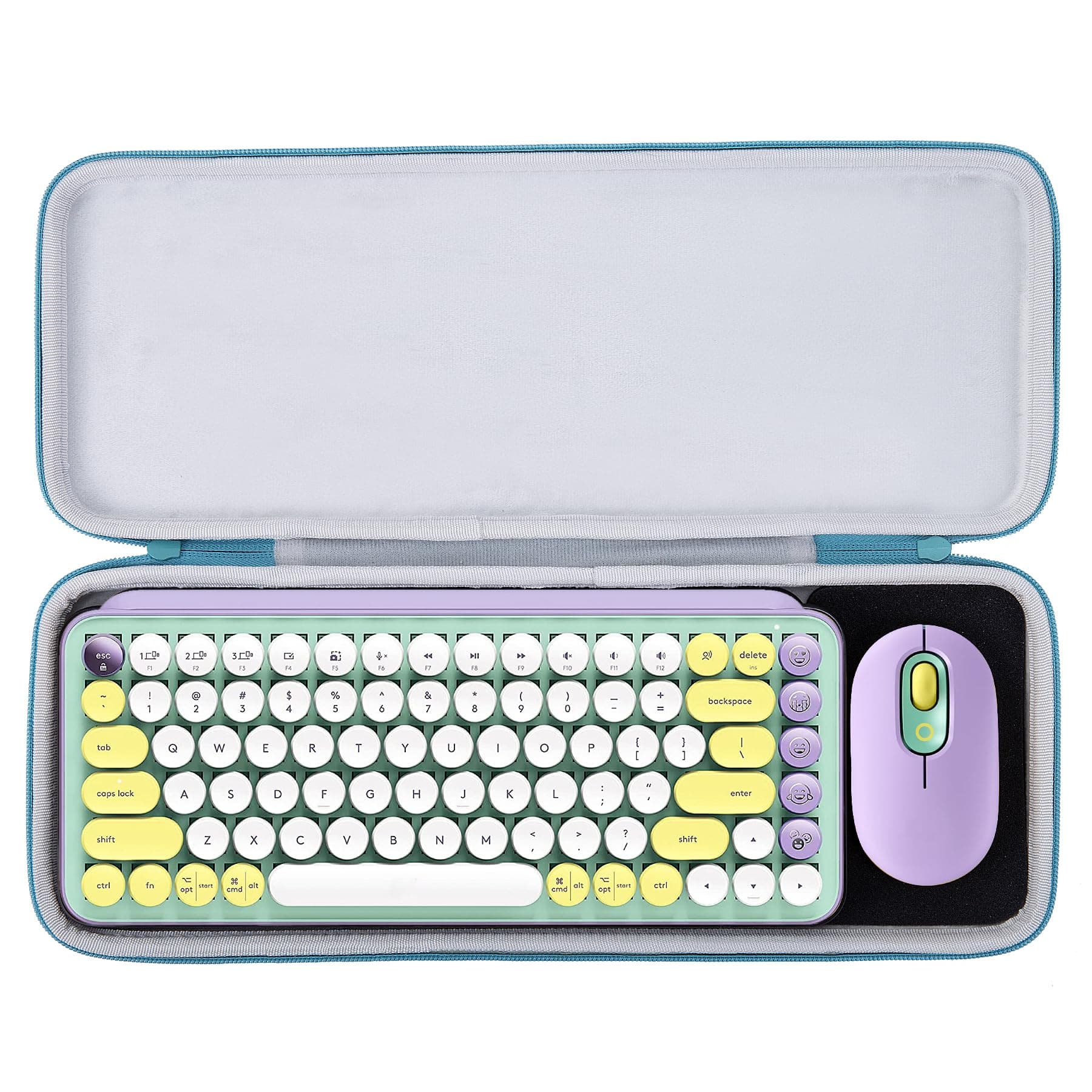Hard Carry Case for Logitech POP ICON Cambo/Pop Keys Mechanical Wireless Bluetooth Keyboard and Logitech Mouse, Case Only (Purple)