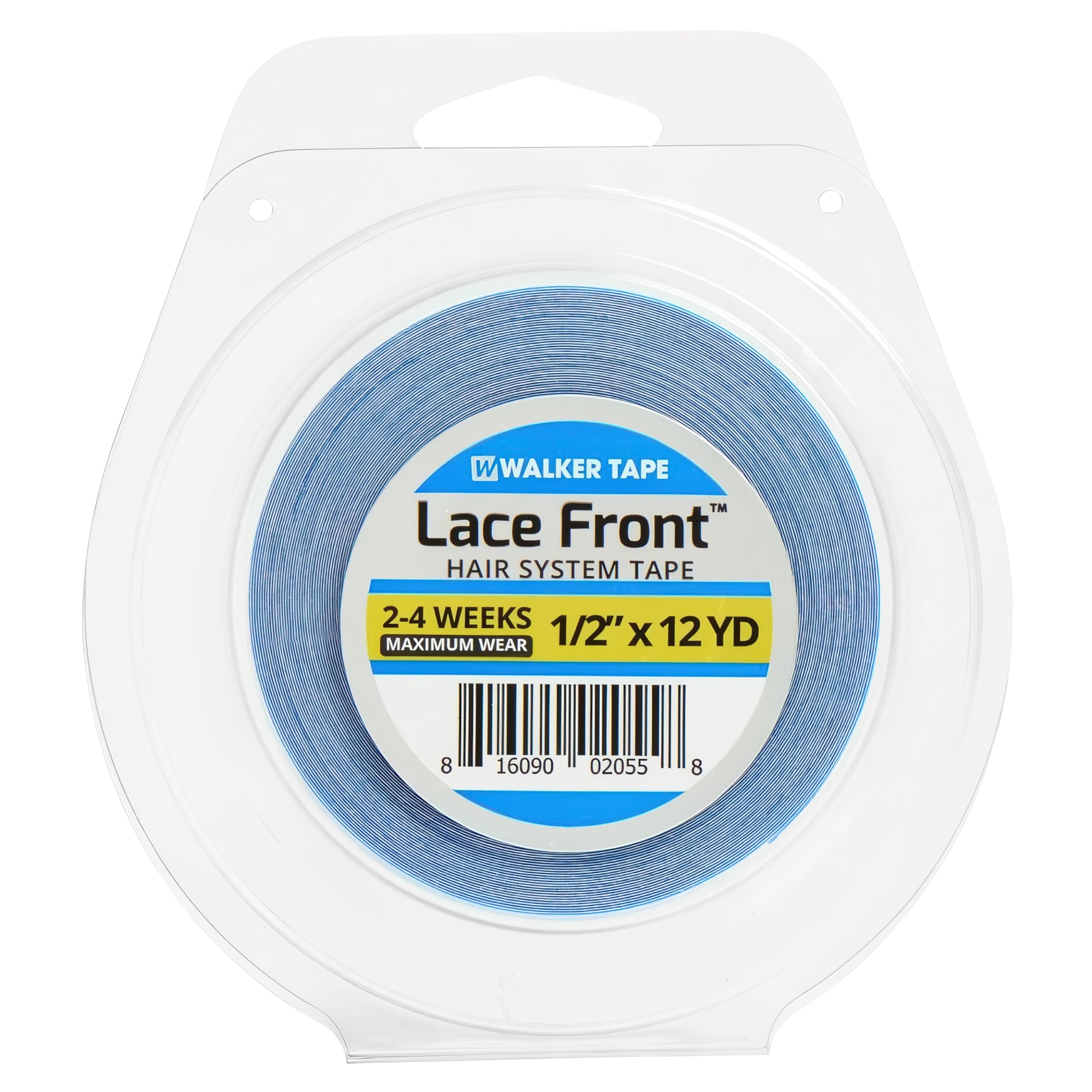 Walker 12 Yards Lace Front Support Tape (1/2 inch) For Toupee and Wig, Clear