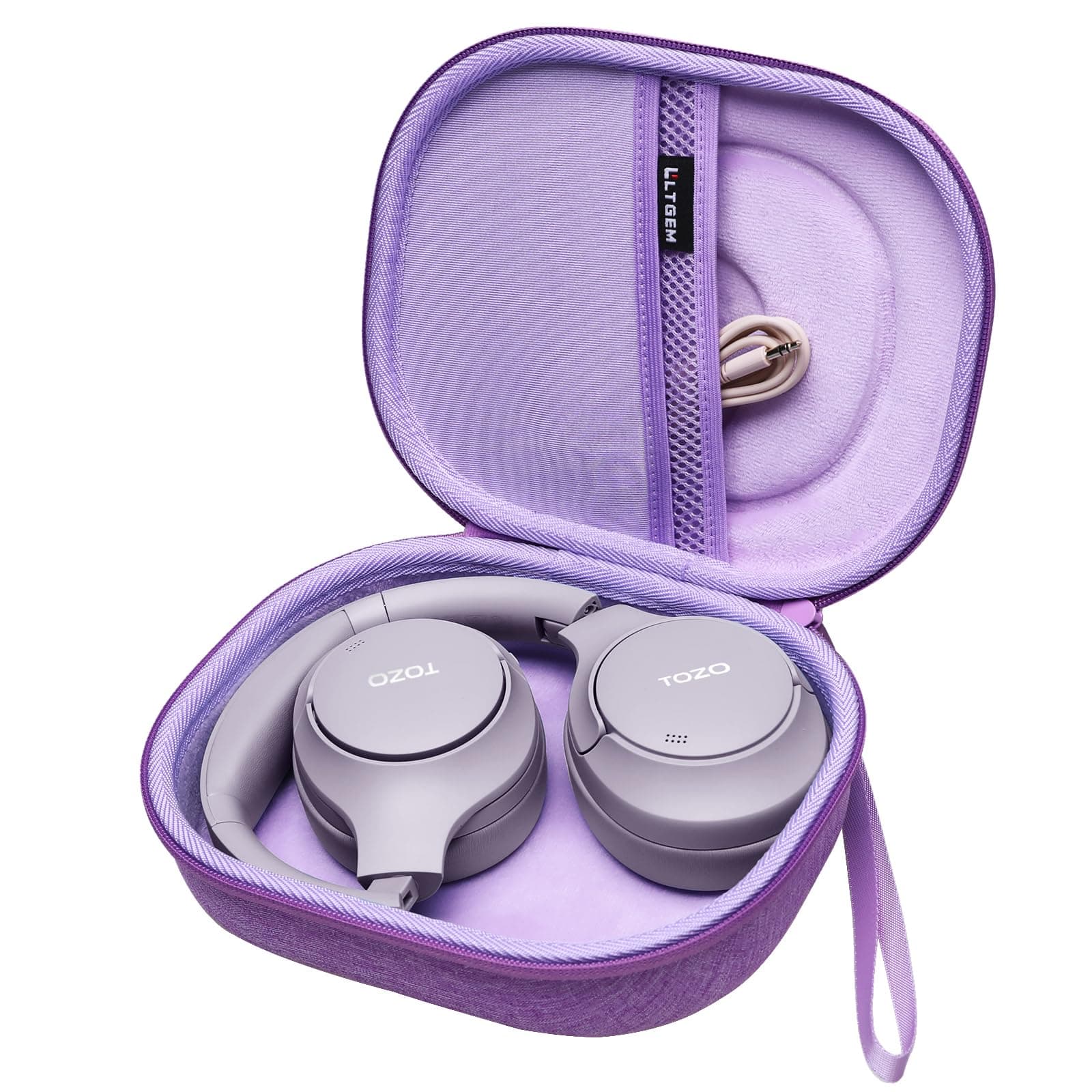LTGEM Headphone Case Compatible with JBL Tune 510BT/520BT/720BT/770NC & JBL Live 460NC/660NC/670NC/770NC/760NC & TOZO HT2 Wireless Bluetooth Over-Ear Headphones, Purple(Case Only)