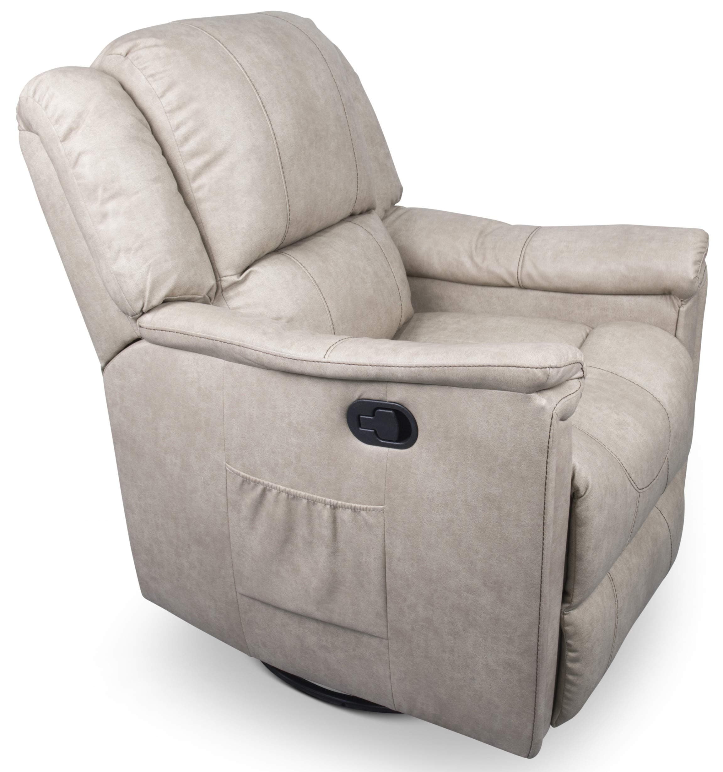 Thomas Payne 380402 Grantland Doeskin 2-Arm Swivel Glider Recliner with Heat & Wand