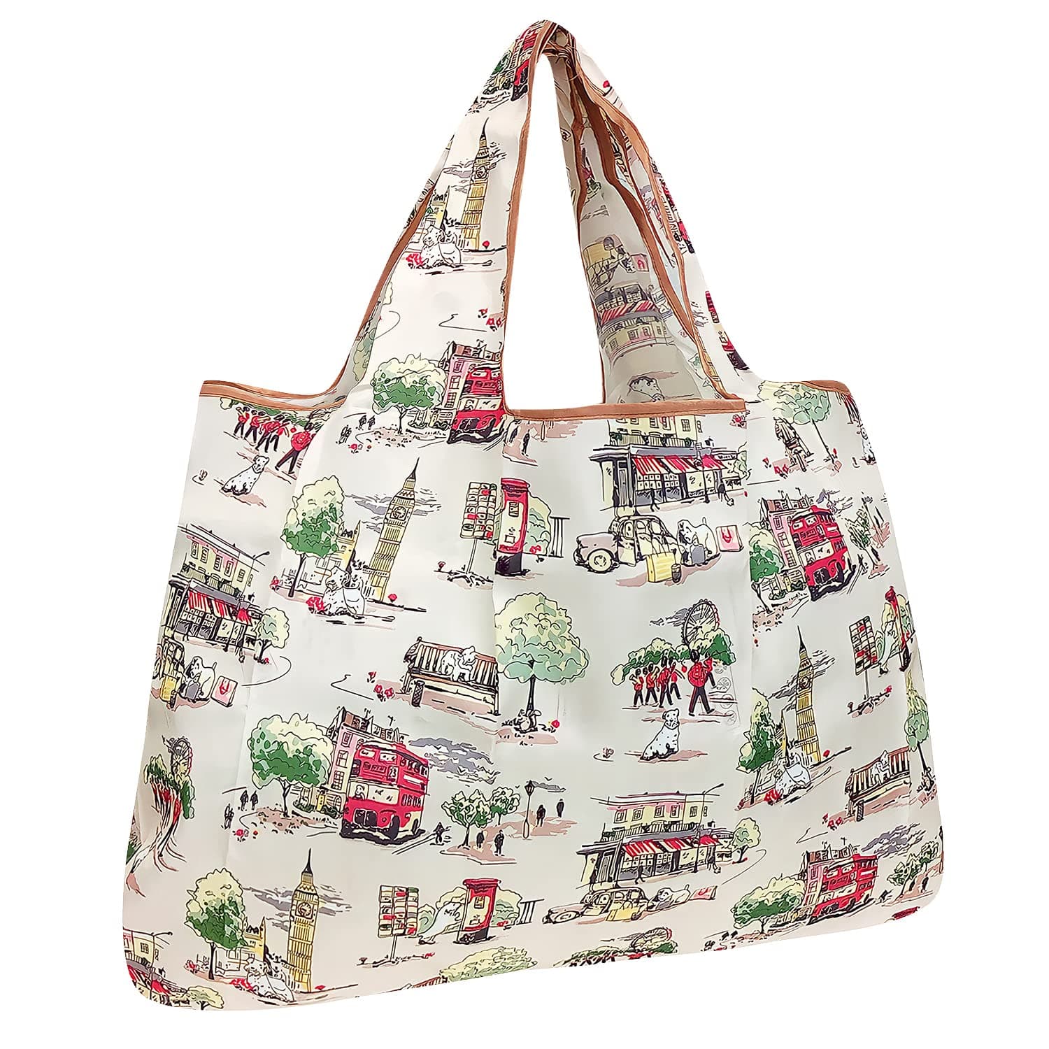 Large Foldable Tote Nylon Reusable Grocery Bag