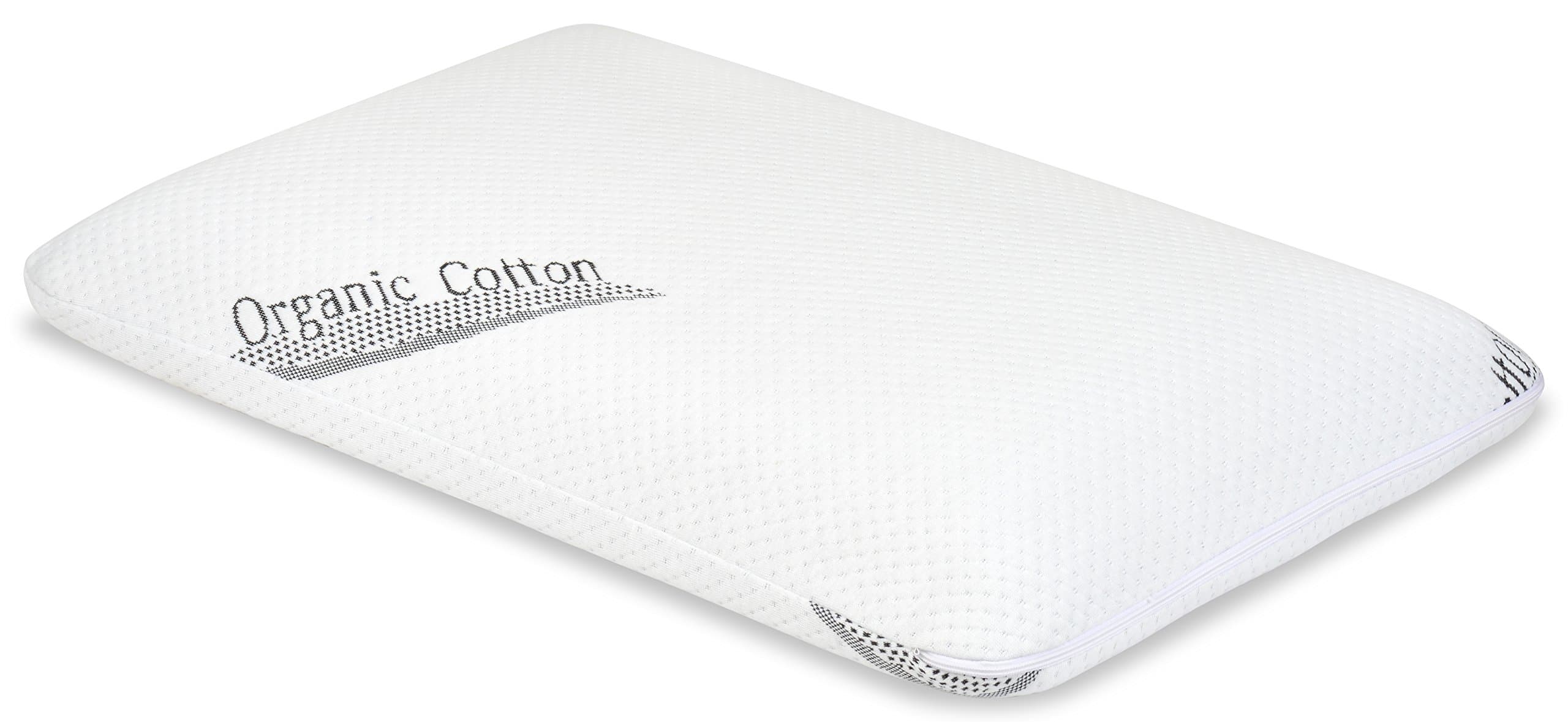 Firm Super Thin Memory Foam Gel Pillow for Stomach and Back Sleepers