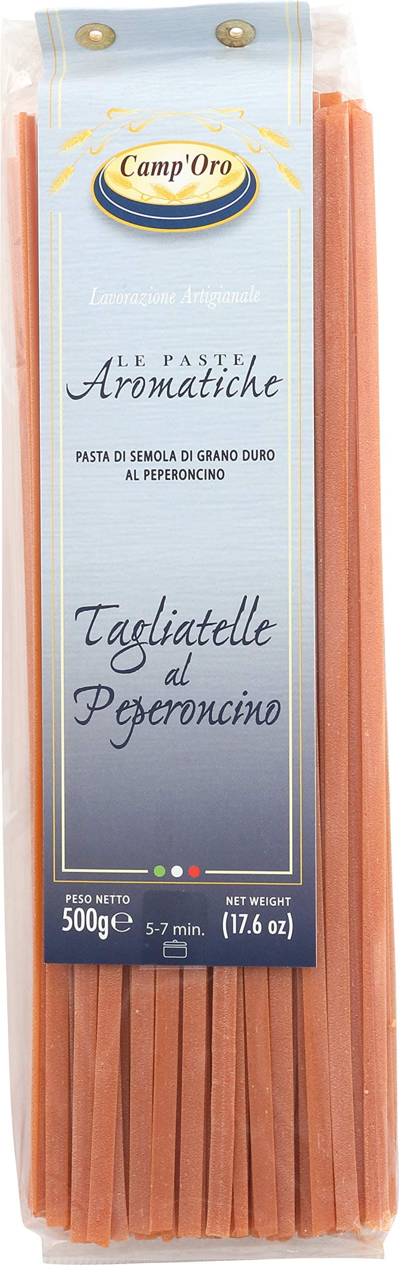 Camp'Oro Le Aromatiche Red Chili Pepper Tagliatelle Pasta (16 Ounce) Bag