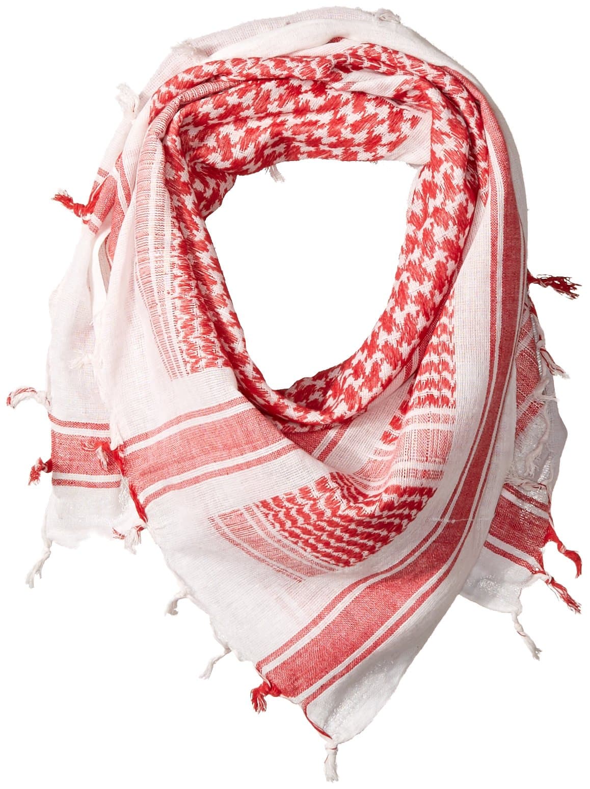 Camcon Shemagh Scarf, One Size Fits Most, Red/White