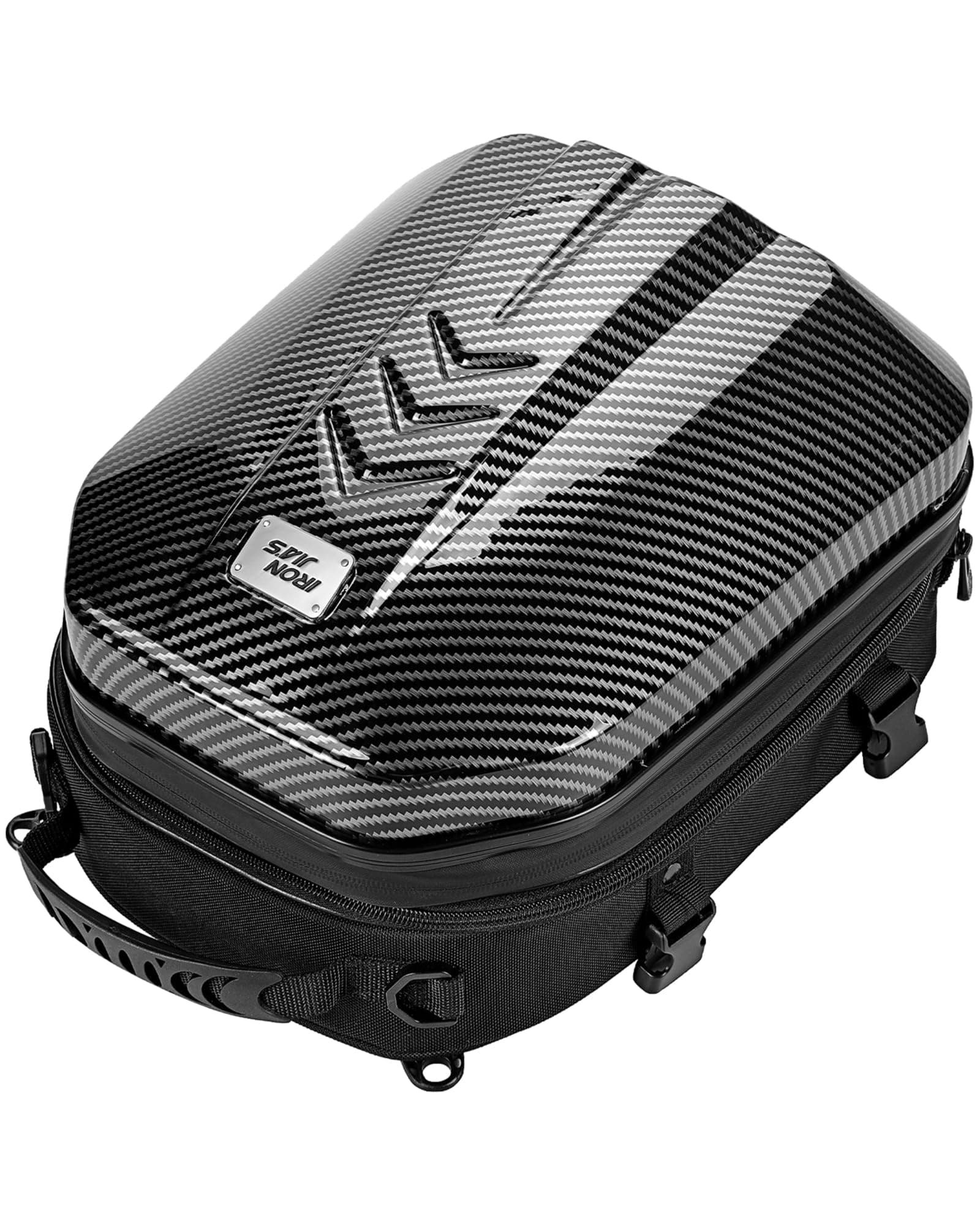 Grapelet Motorcycle Tail Bag Backpack Waterproof ABS Hard Shell Motorbike Luggage Bags Helmet Bags with Expandable Storage 24L-35L