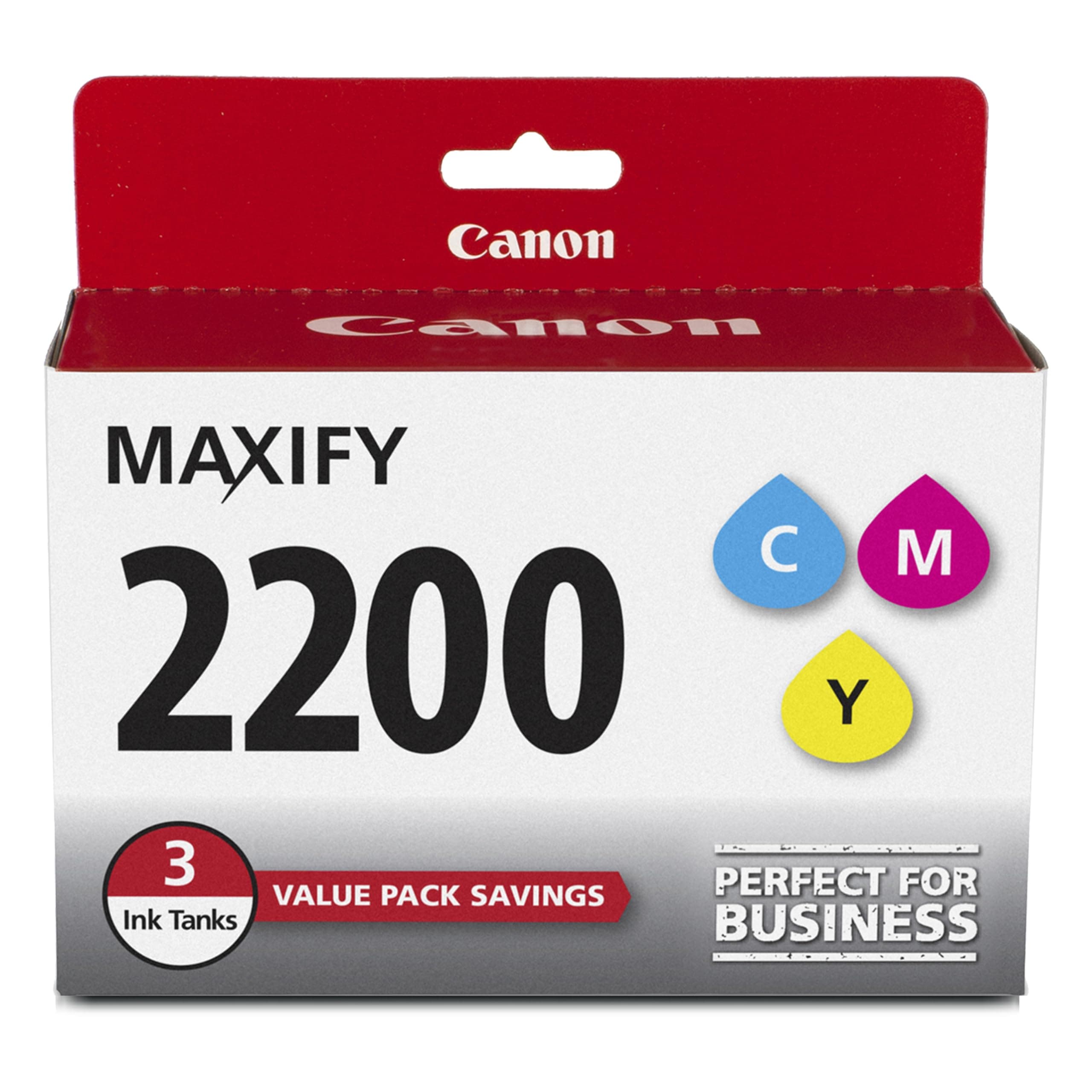 Canon PGI-2200 Genuine Three Color Multi Pack, Compatible with IB4120, MB5120, MB5420, IB4020, MB5020, and MB5320 (Optional) Printers
