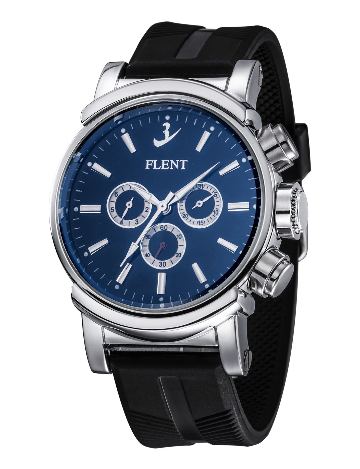 U_nique Men's Simple Mineral Crystal Blue Dial,Luxury Watch Mechanical Wrist Watches