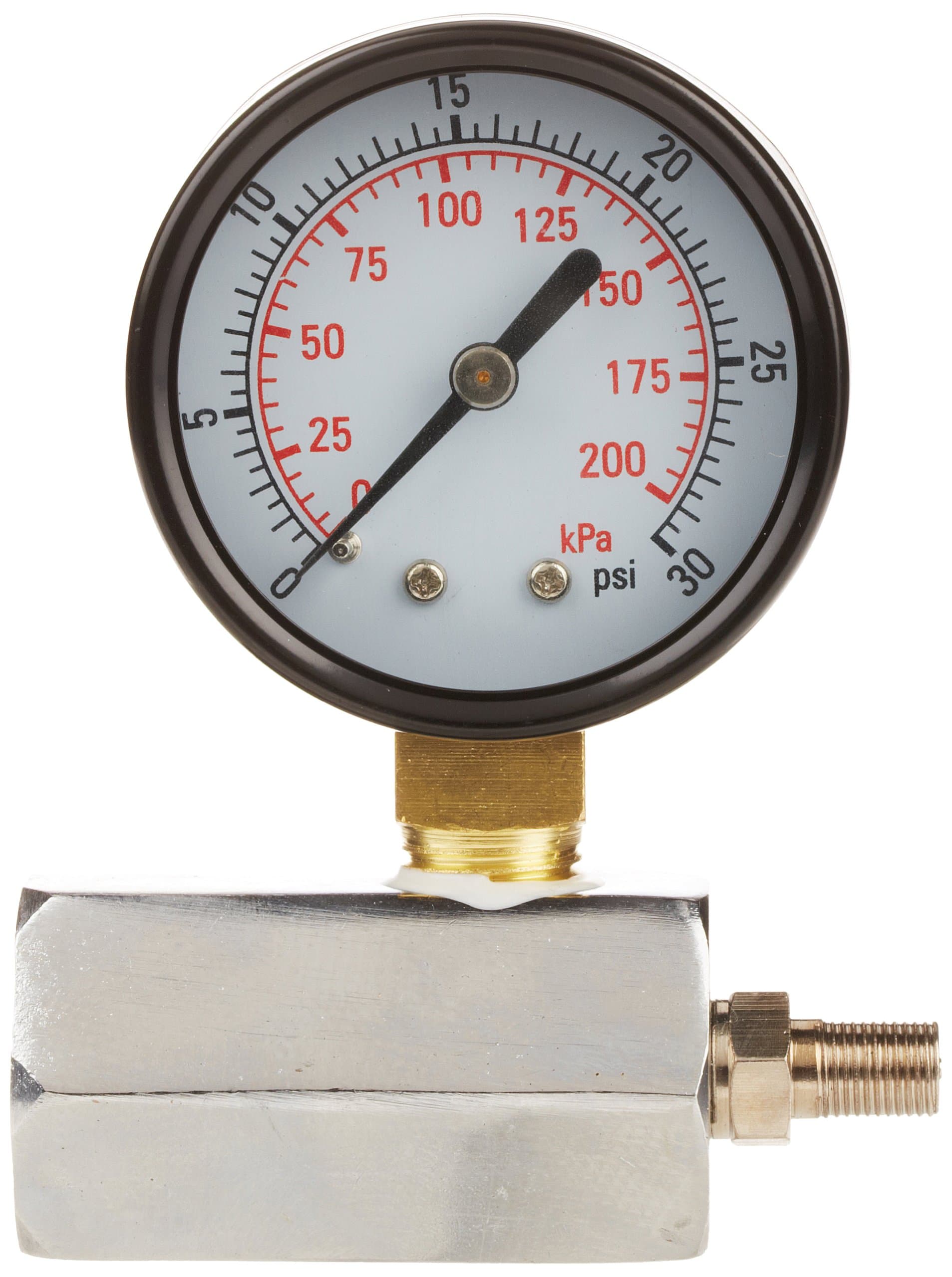 PGT120191 Gas Gauge, 2" dial, 0 to 30 psi/kPa, 3/4" NPT Female Connection,