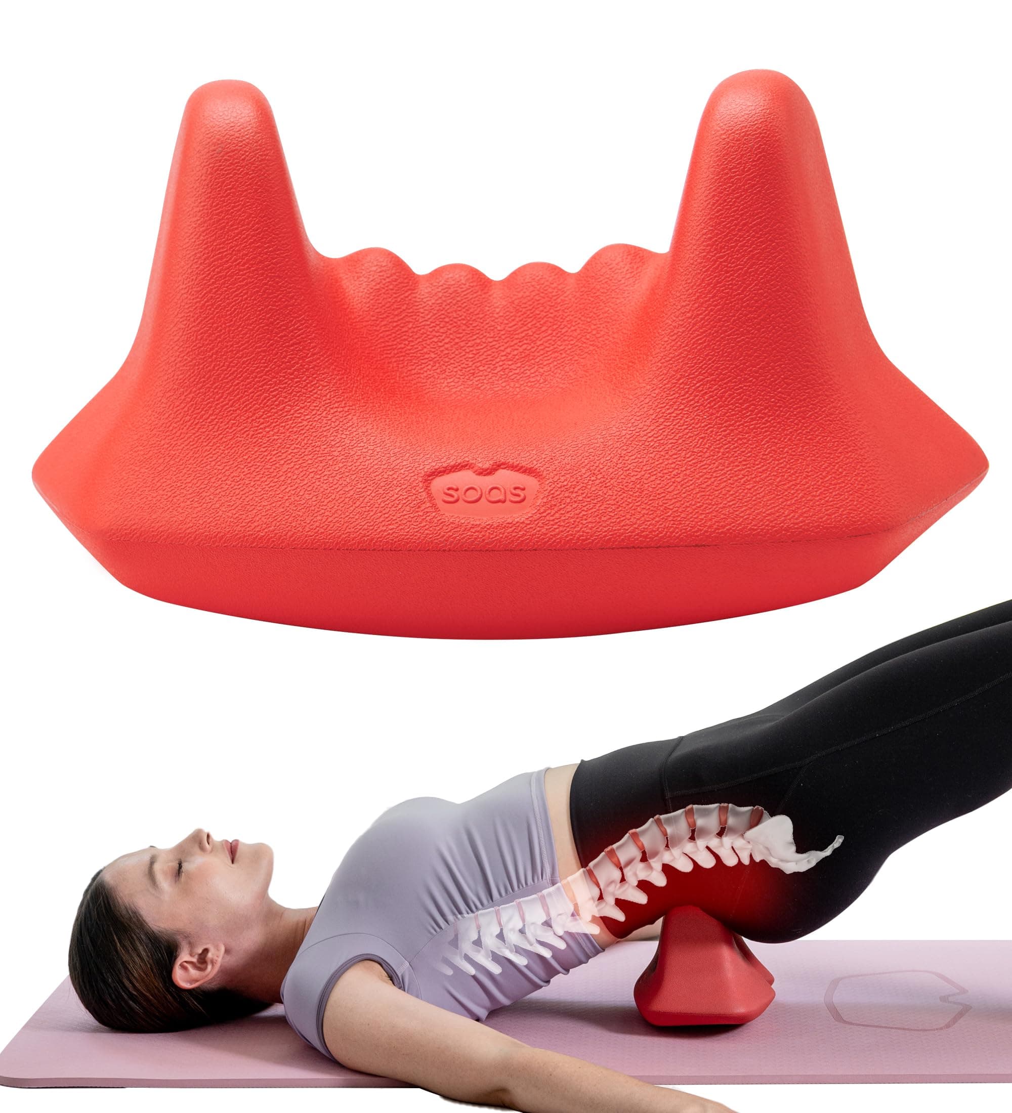 soasIliopsoas Massager - Iliacus & Psoas Release Tool Back Massager | Pressure Point Massage Tool Full Body Massager | Back Stretcher for Lower Back Pain Relief Trigger Point Massage Tool (Pink)
