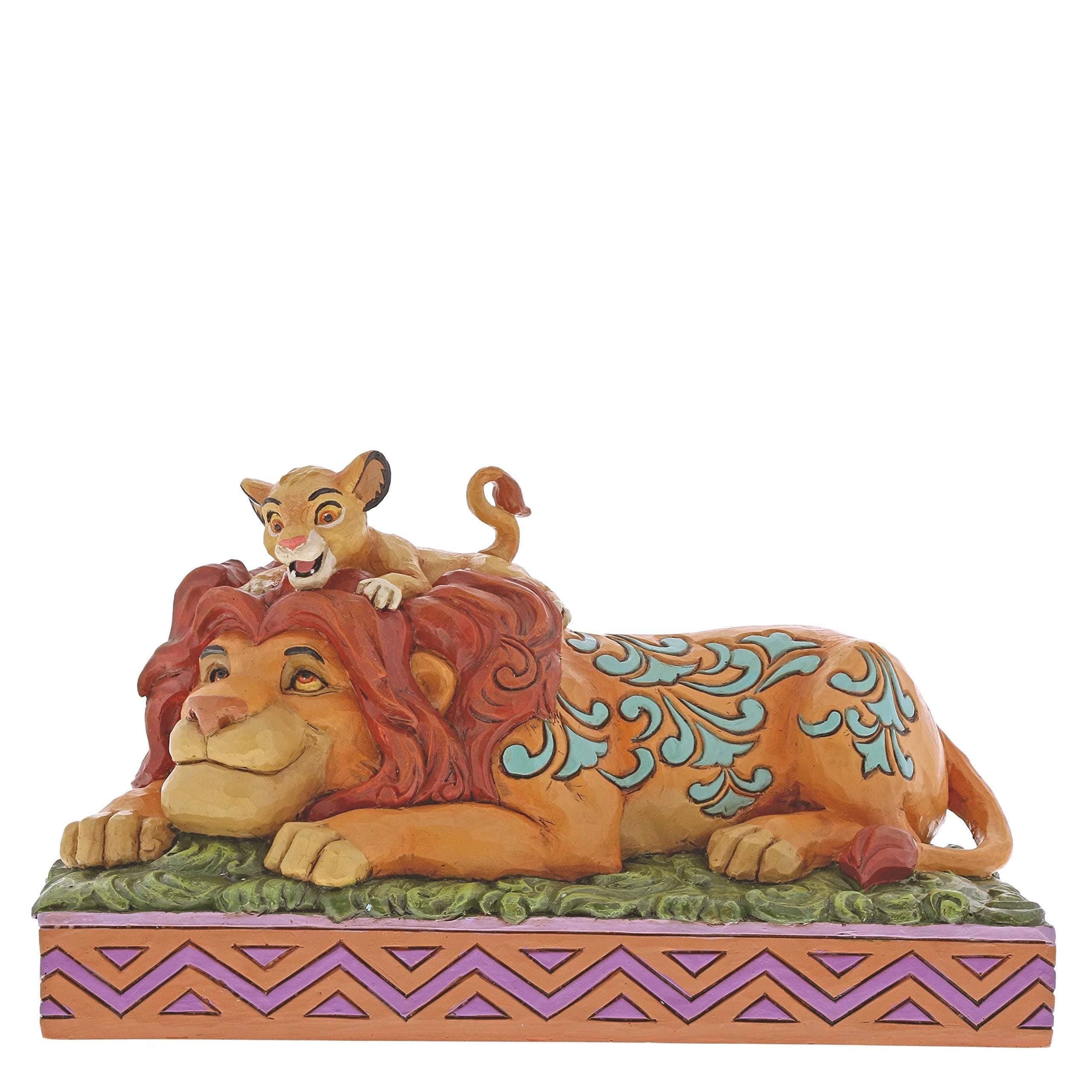 6000972 Disney Traditions by Jim Shore Lion King Simba and Mufasa Father's Pride Figurine, 4.41 Inch, Multicolor