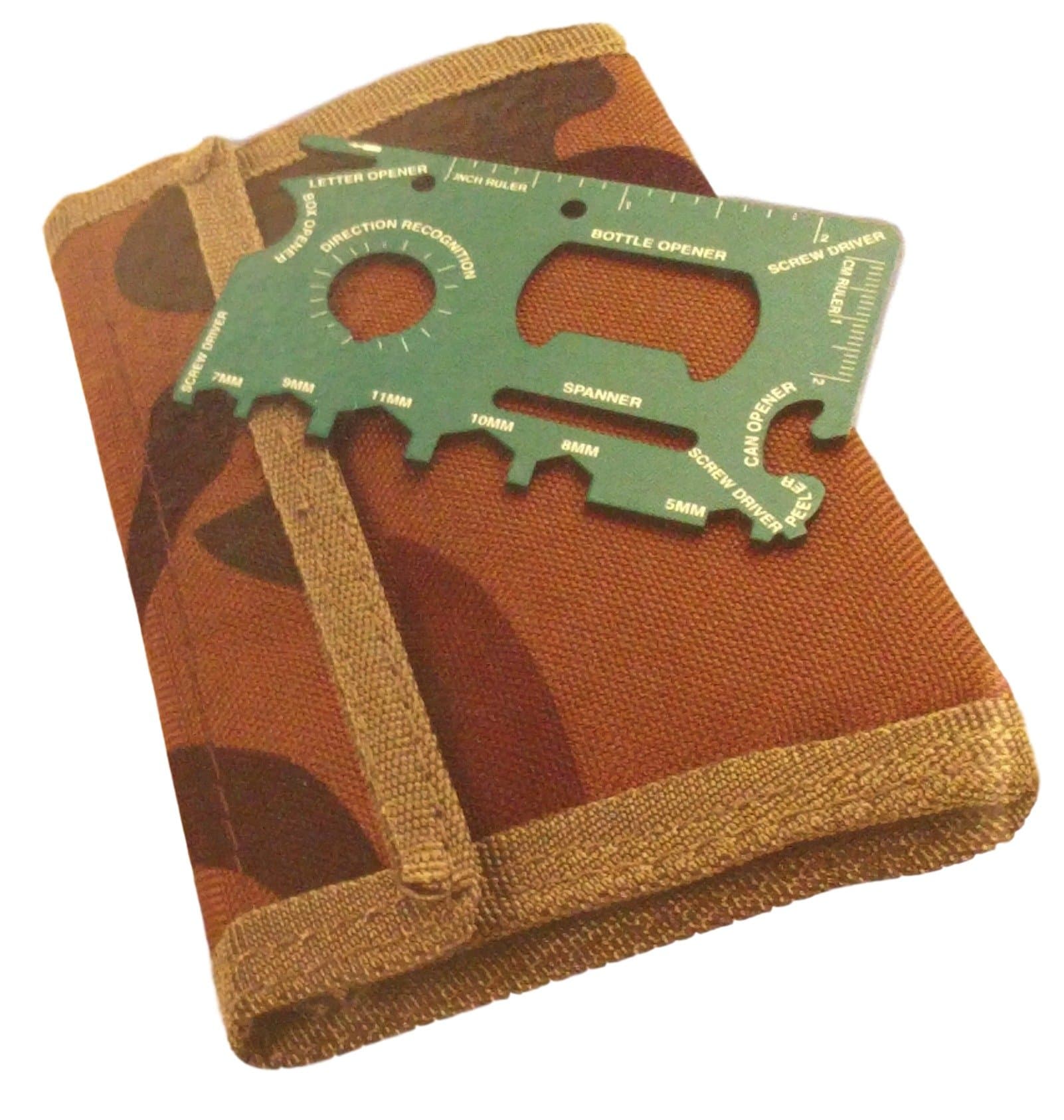Camo Wallet & Credit Card Tool Set