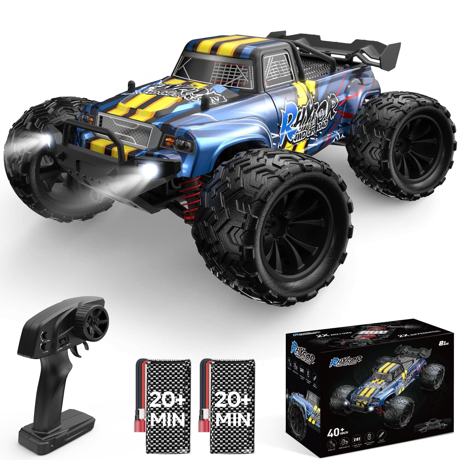 Remote Controlled Car 40 km/h 1:16 RC Car, 4WD Crawler Monster Truck for Adults and Children 8+, RC Buggy with Precision Control, Ideal for Racing and Off-Road Adventures