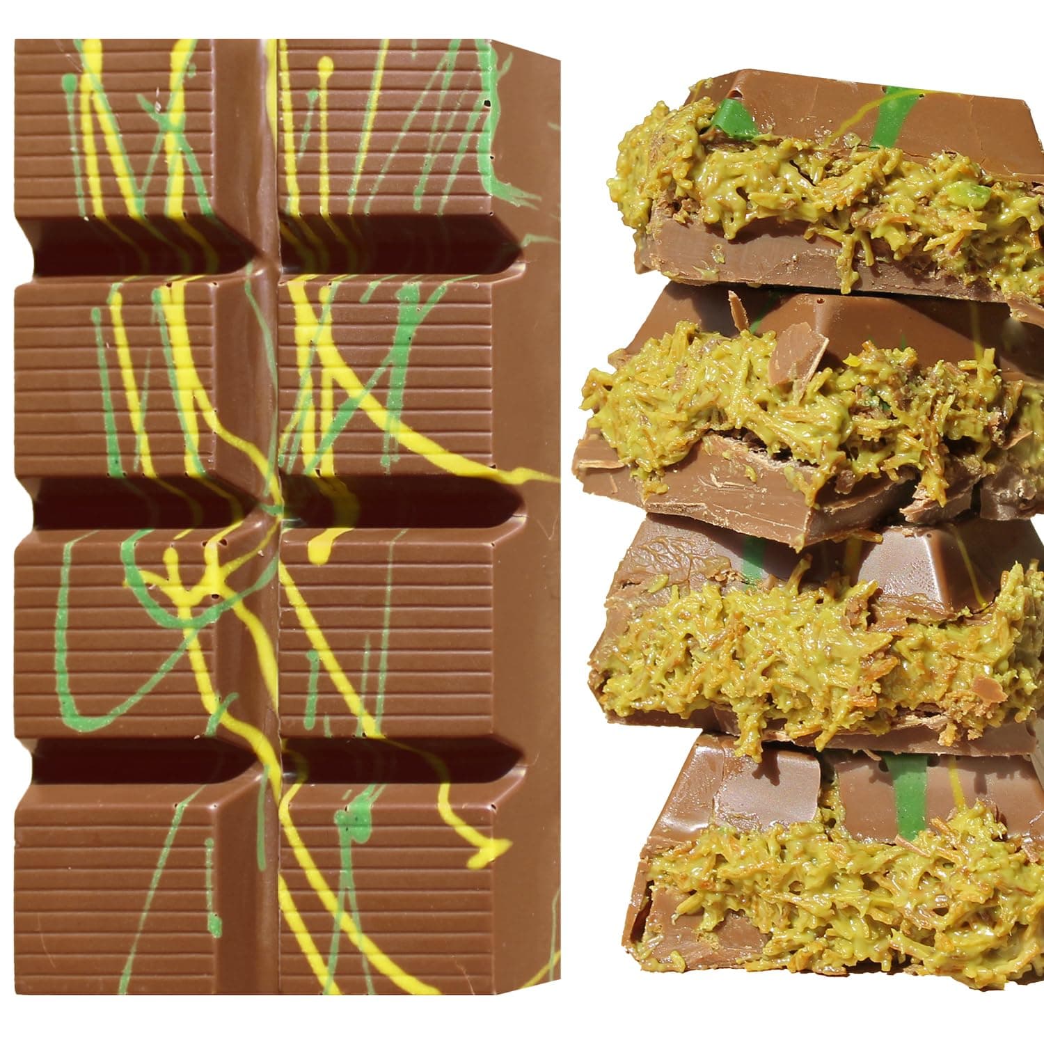 Dubai Chocolate Kunafa Pistachio Bar | Viral Dubai Chocolate Bar with Knafeh ...