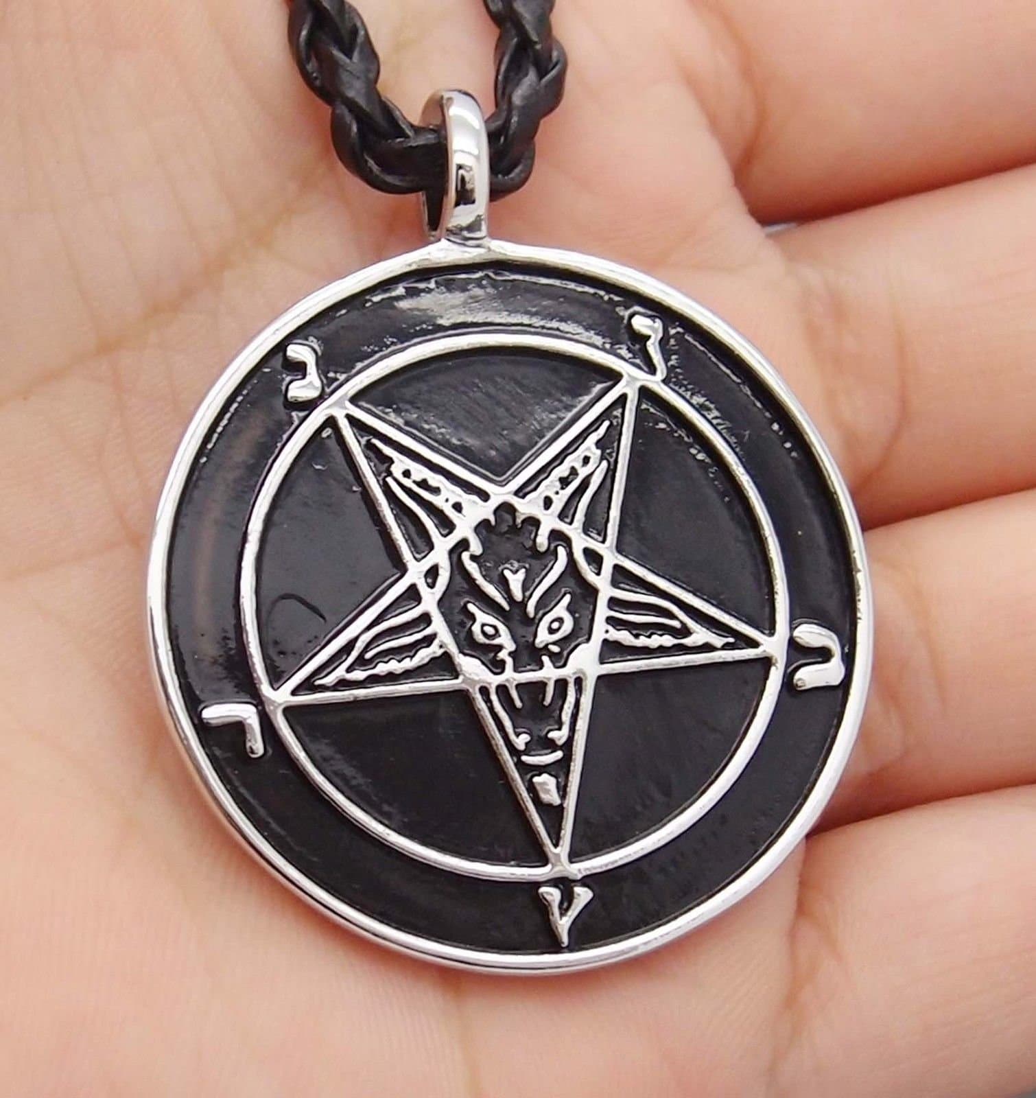 Baphomet Goat Pentagram Devil Pewter Pendant