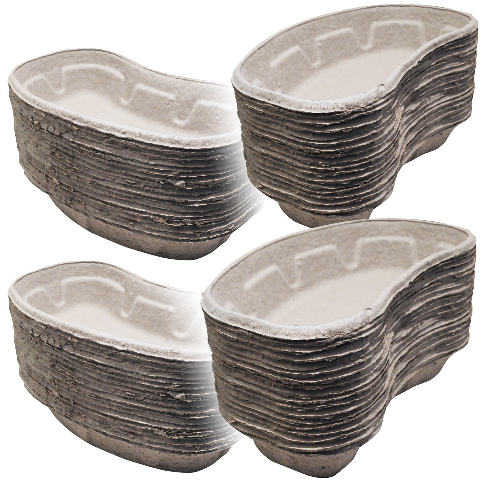 75 x 700ml Cardboard Pulp Vomit Dish Tray Degradable Surgical Waste Kidney Bowls