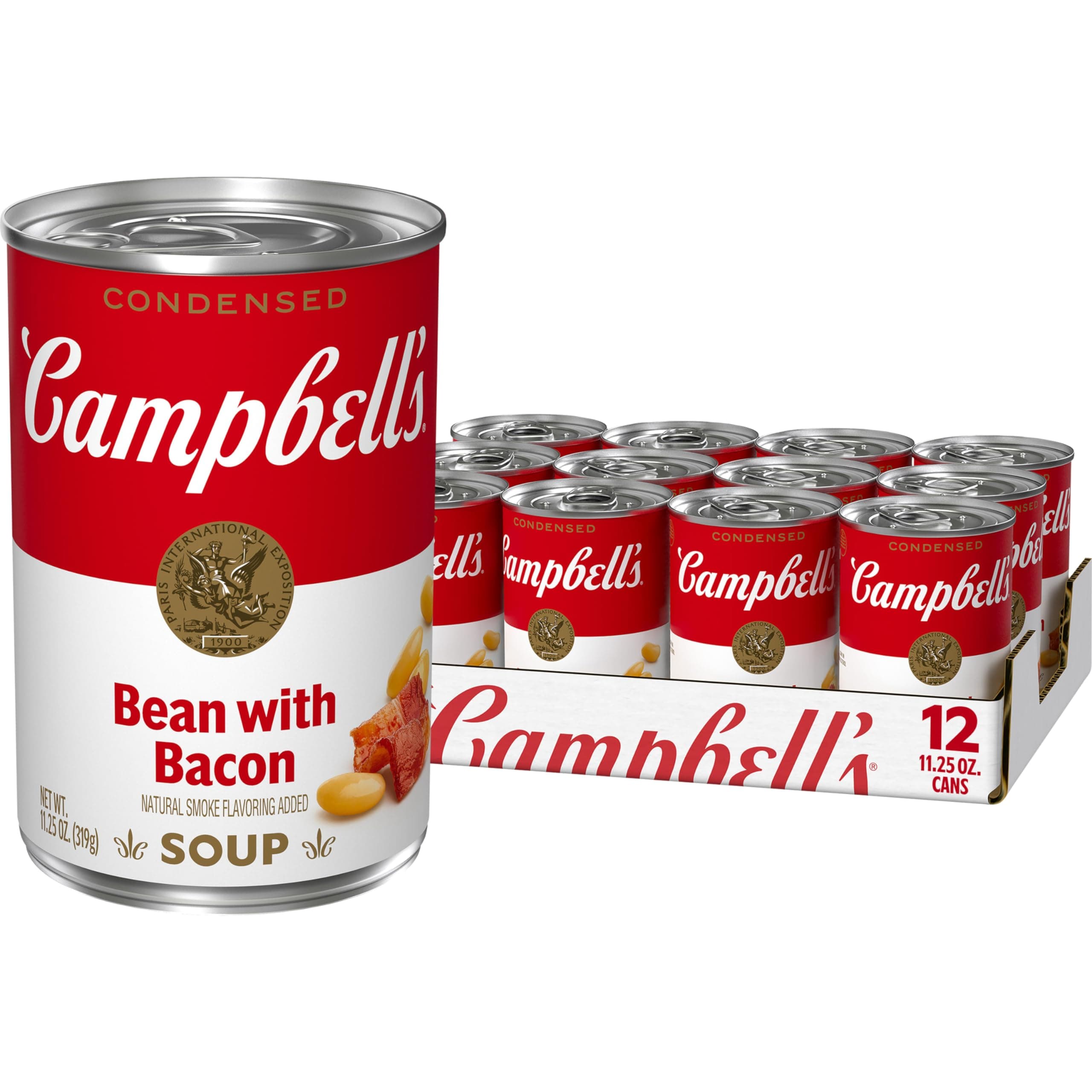 Campbell's Bean with Bacon Soup, Packaging May Vary, 11.25 Oz, Pack of 12