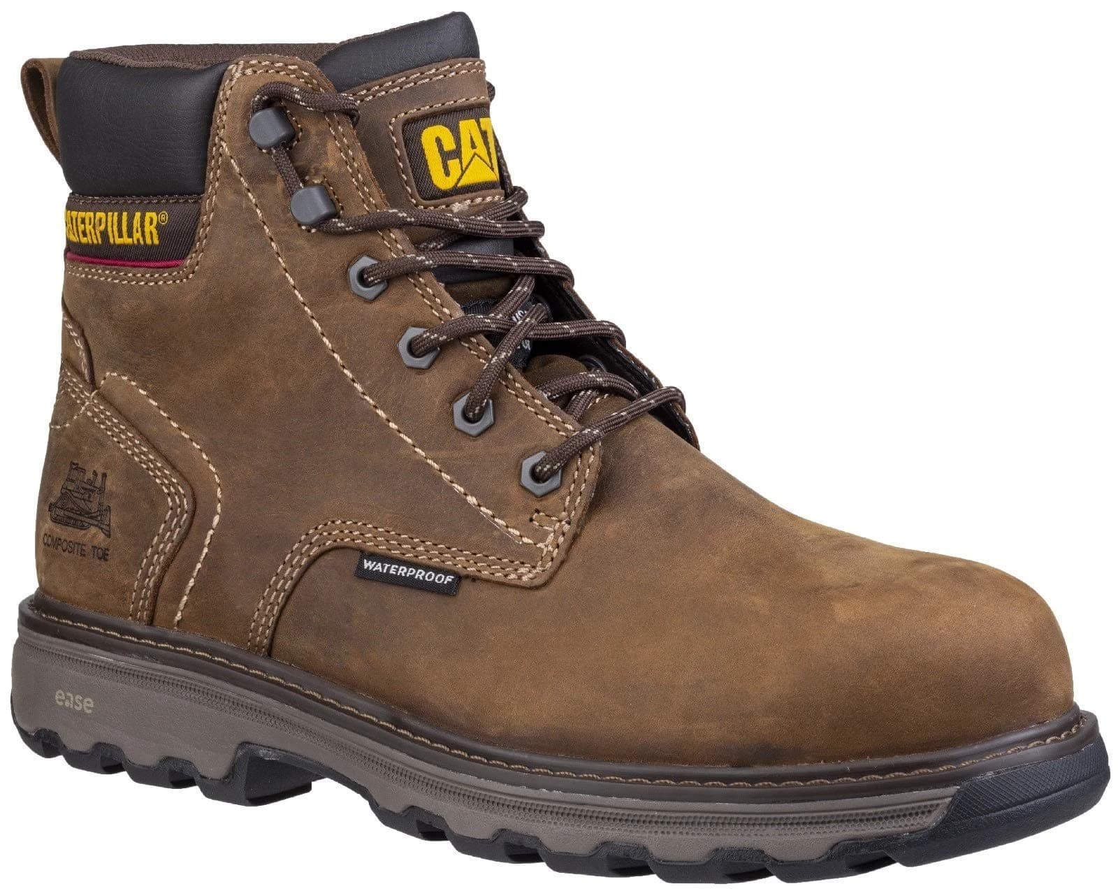 Caterpillar Mens Precision Lace Up Boot Dark Brown Size UK