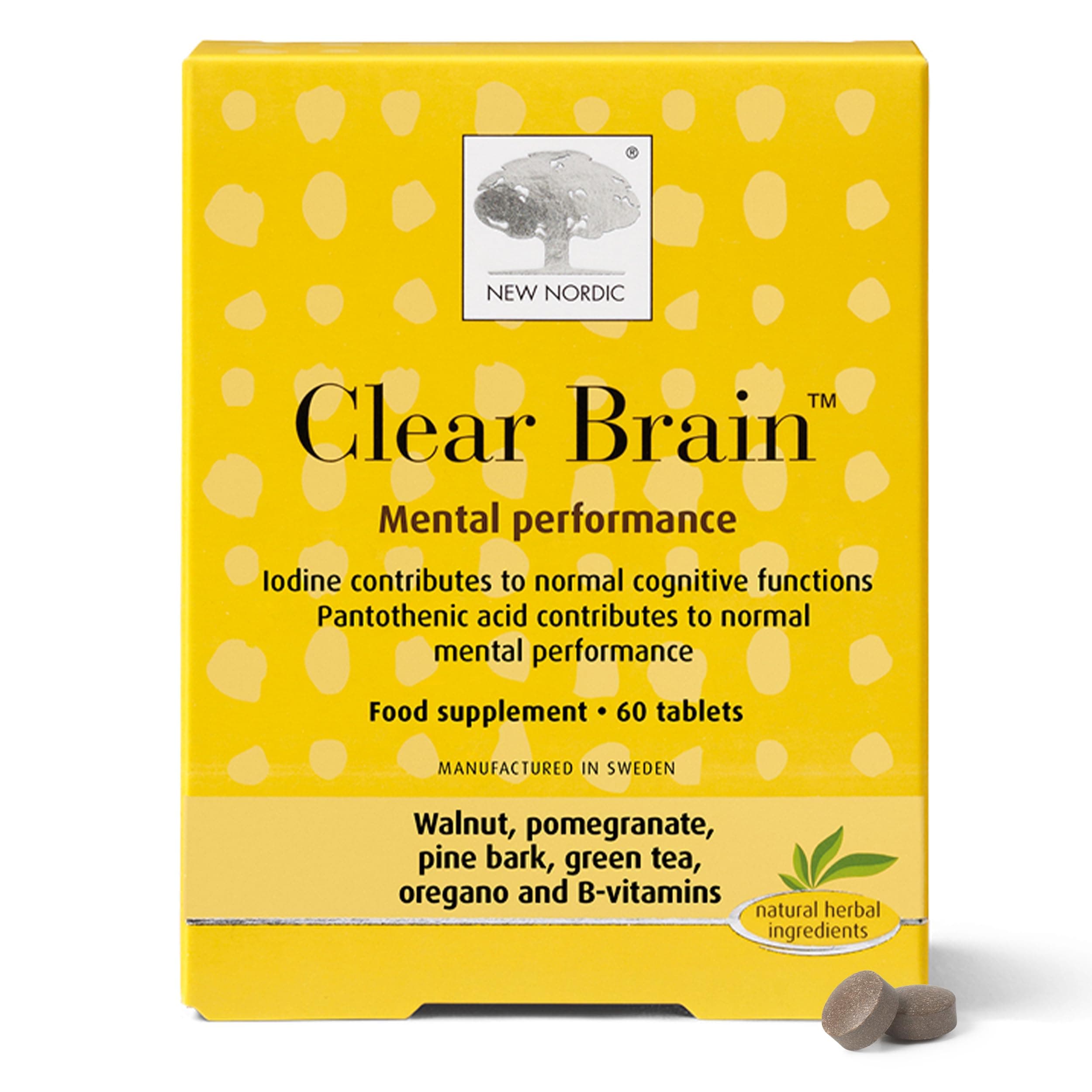 Clear Brain 60 Tablets, 40 g