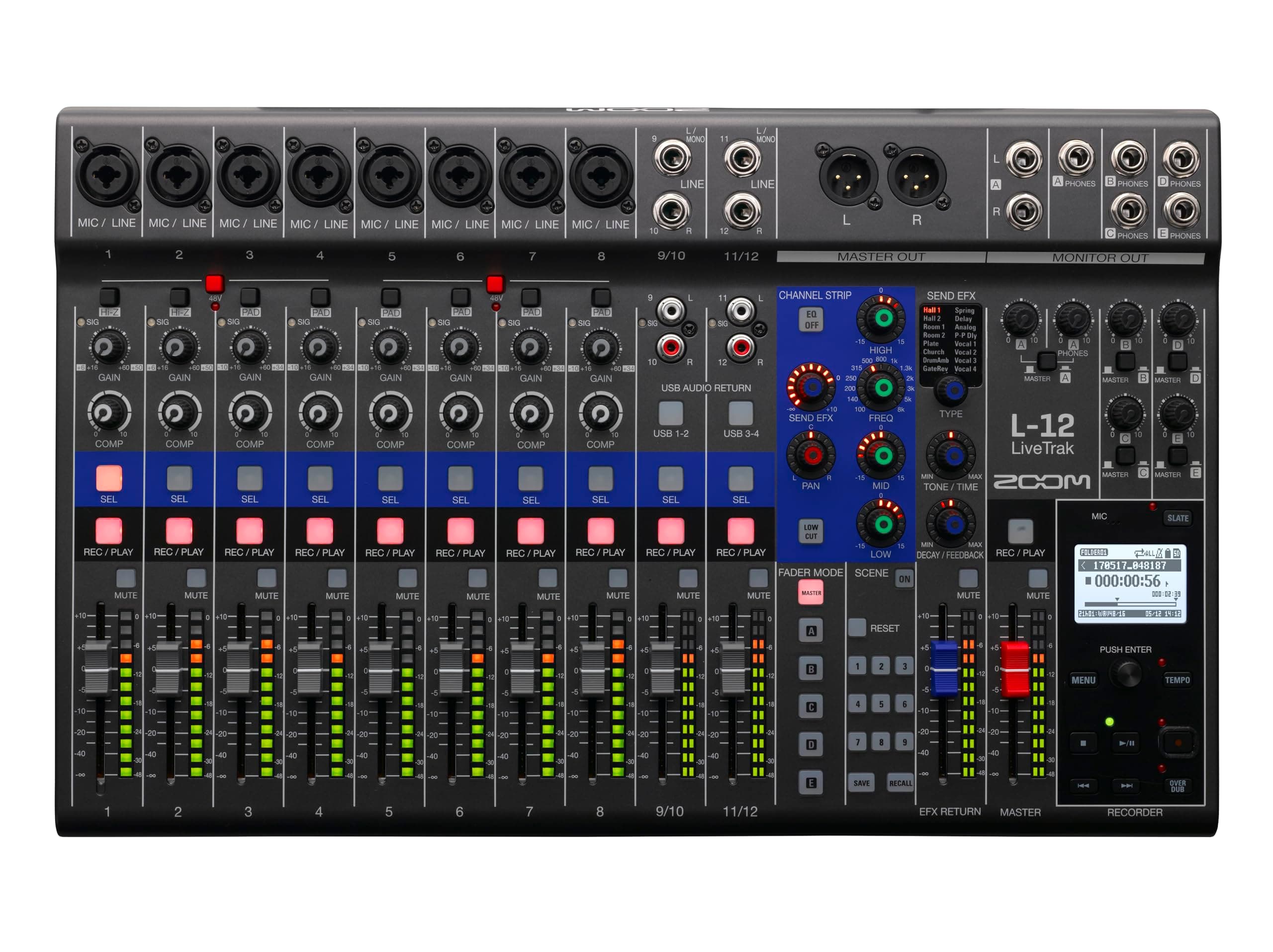 Zoom LiveTrak L-12 Digital Mixer & Multitrack Recorder, for Music, Podcasting