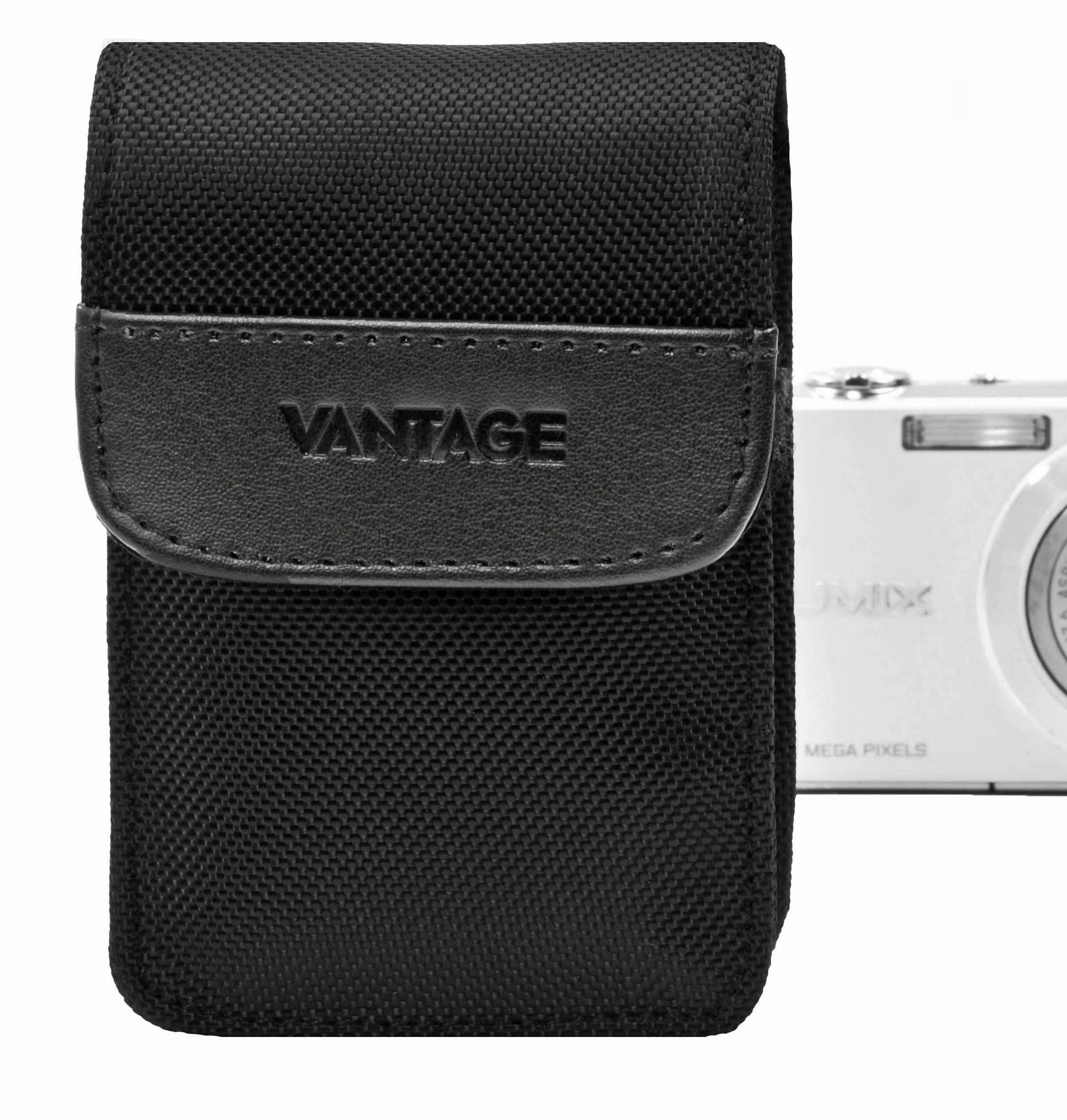Vantage DCN 2 Nylon Digital Camera Pouch with Memory Card Slot (90 x 60 x 20 mm) Black