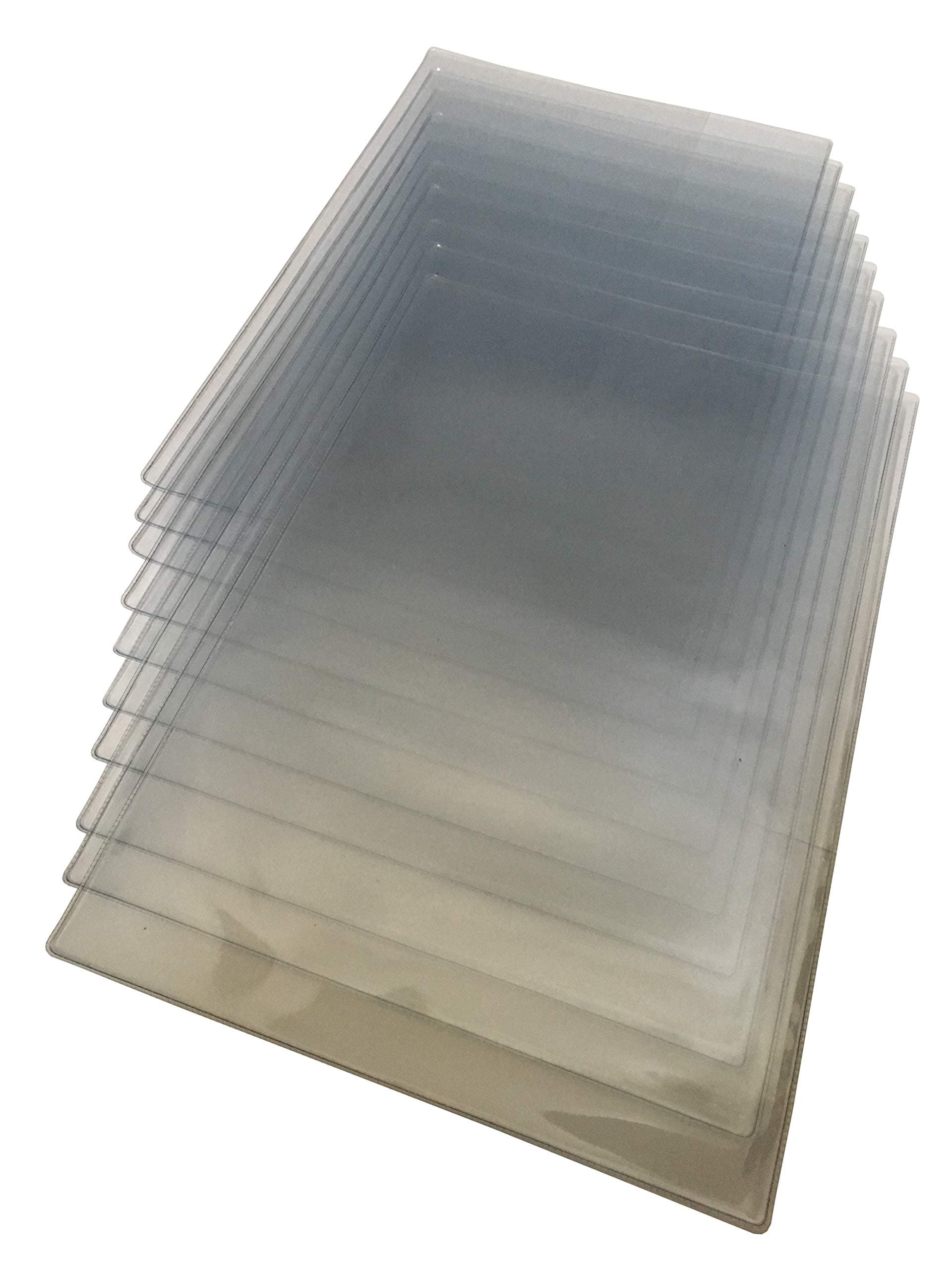 Thick (U-Type) F4 Size Plastic Jacket Sleeves Clear Transparent Poly Document Folder Project Pockets File Folder Paper Holder Organizer 13.6 x 9.3 inches (Pack of 10)