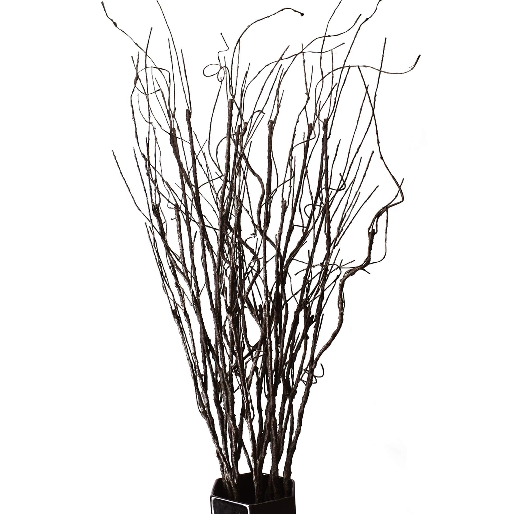 10PCS Lifelike Curly Willow Branches Decorative Dried Artificial Twigs, 80cm Fake Bendable Sticks Vintage Vines/Stems DIY Greenery Plants Craft Vases Home Garden Hotel Office Party Decor