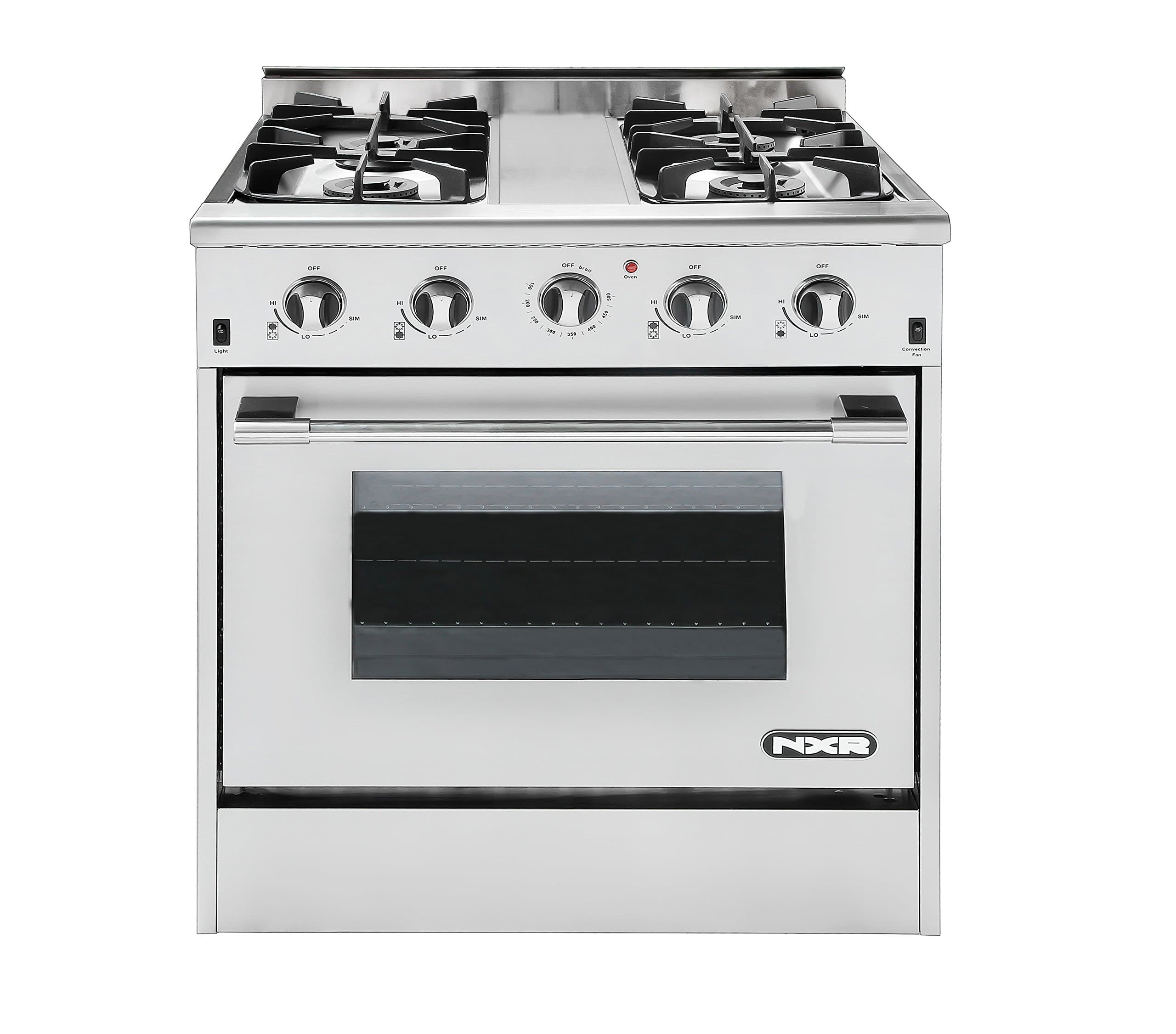 NXR DRGB3001 Professional Style Gas Range, 30", Stainless Steel