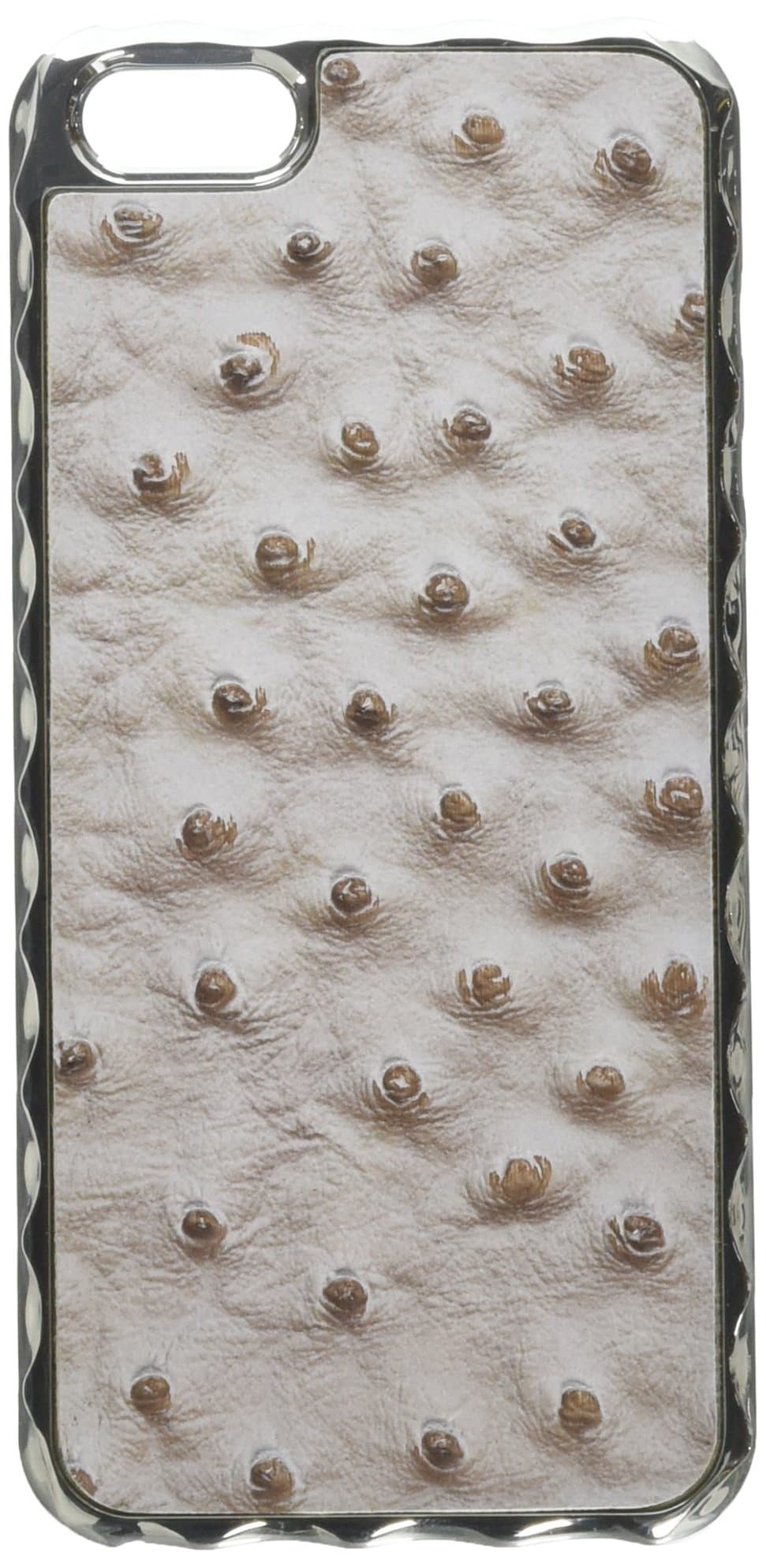 MYBAT IPHONE5HPCBKLE220WP Premium Executive Case for iPhone 5 / iPhone 5S - 1 Pack - Retail Packaging - Gray Silver Plating Ostrich Leather Alloy