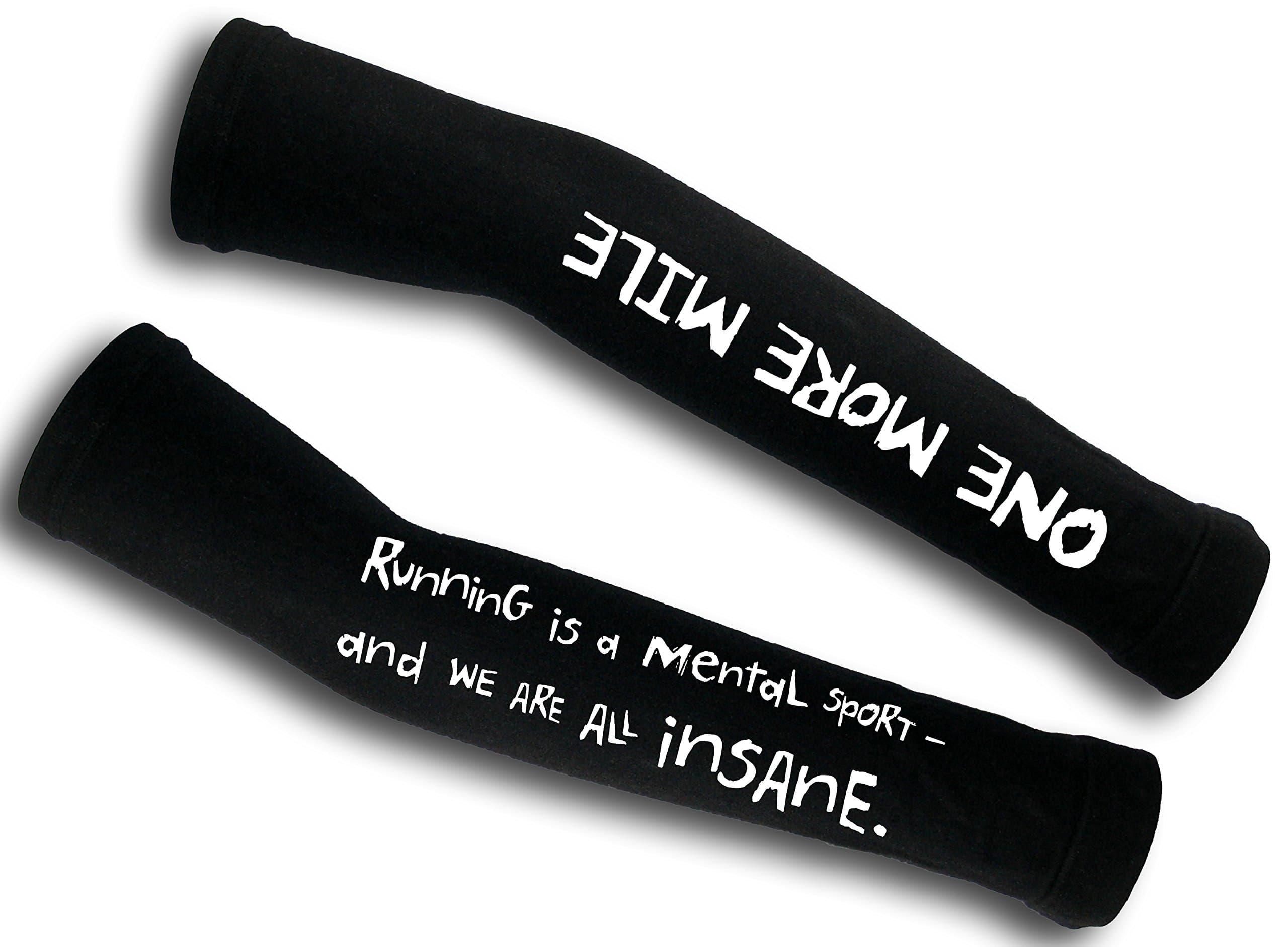 "Running Is a Mental Sport - And We Are All Insane" OMM Customized Arm Warmer Set for Runners