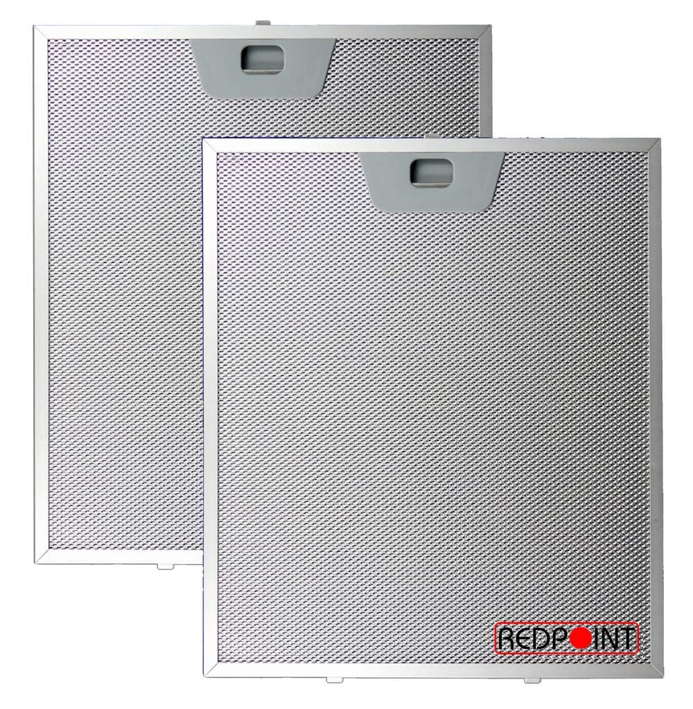 2-Piece Kit Aluminium Filters for Faber Hoods, 253 x 300 x 8 mm with Lower Attachments