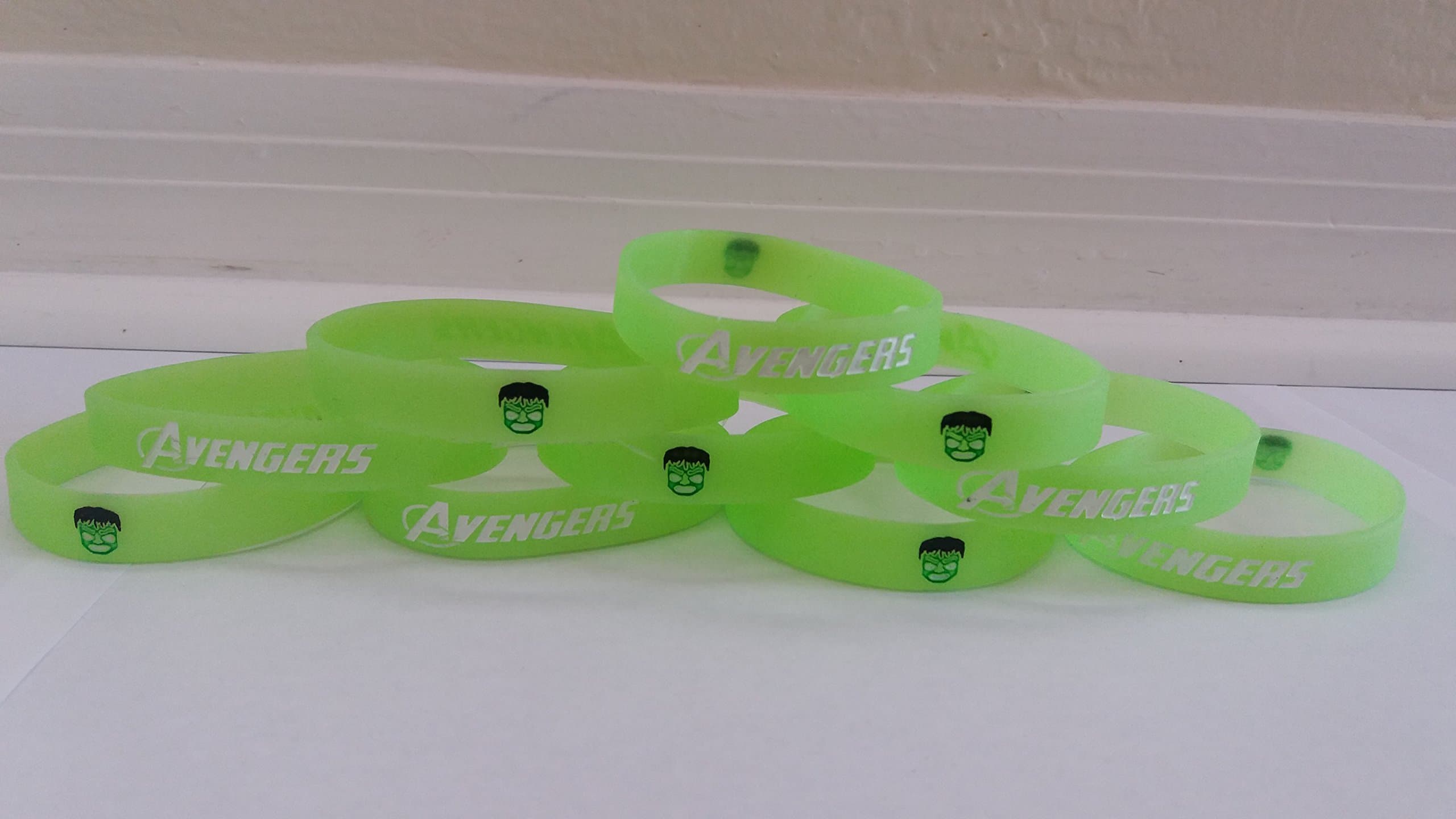 MA Creations Glow in The Dark – Hulk Inspired Kids Bracelets and Birthday Party Favors (10 Pack)
