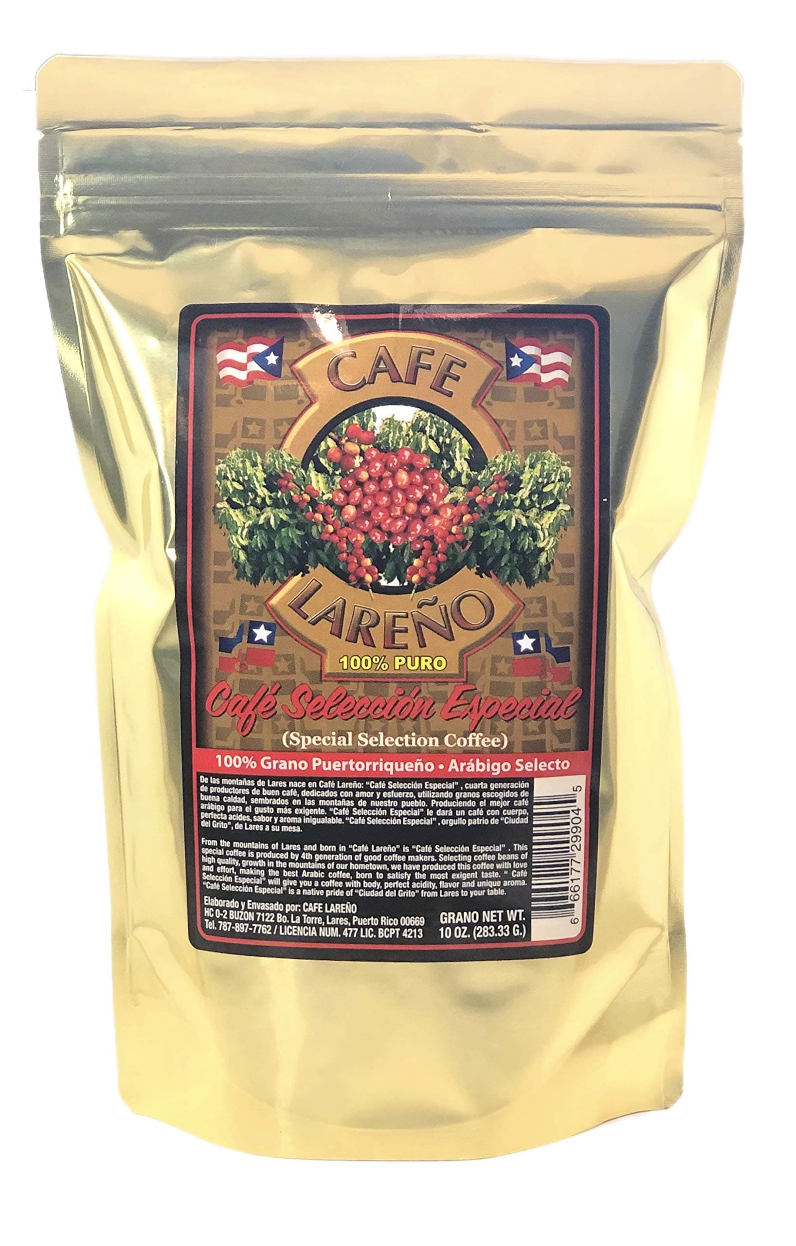 Lareño Special Selection Puerto Rican Arabica Coffee Bean 10 Ounce