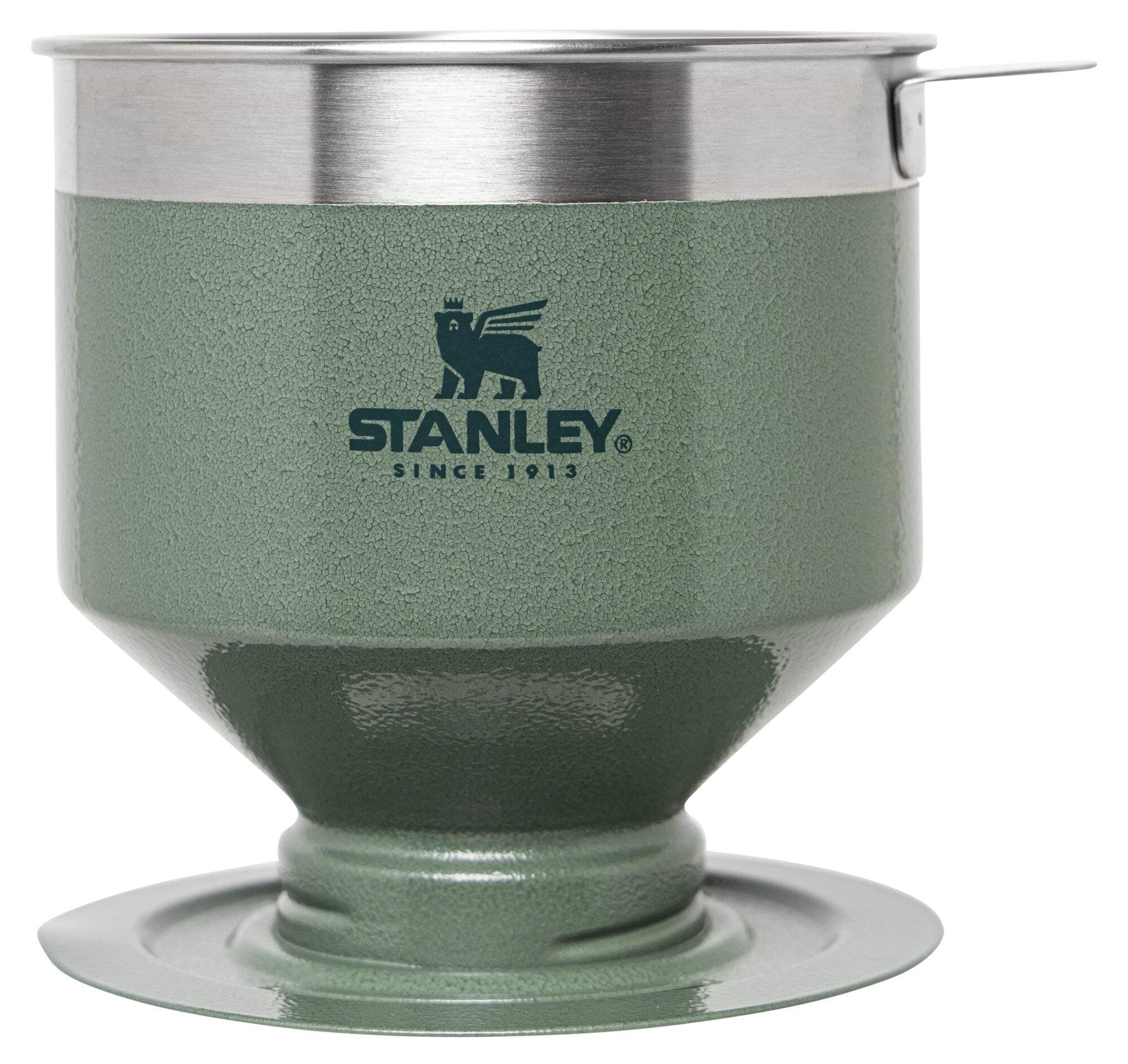 Stanley Perfect Brew Pour Over | Manual Single Cup Coffee Maker | Drip Coffee Maker with Reusable Filter | Easy Clean Stainless Steel | BPA-Free | Hammertone Green